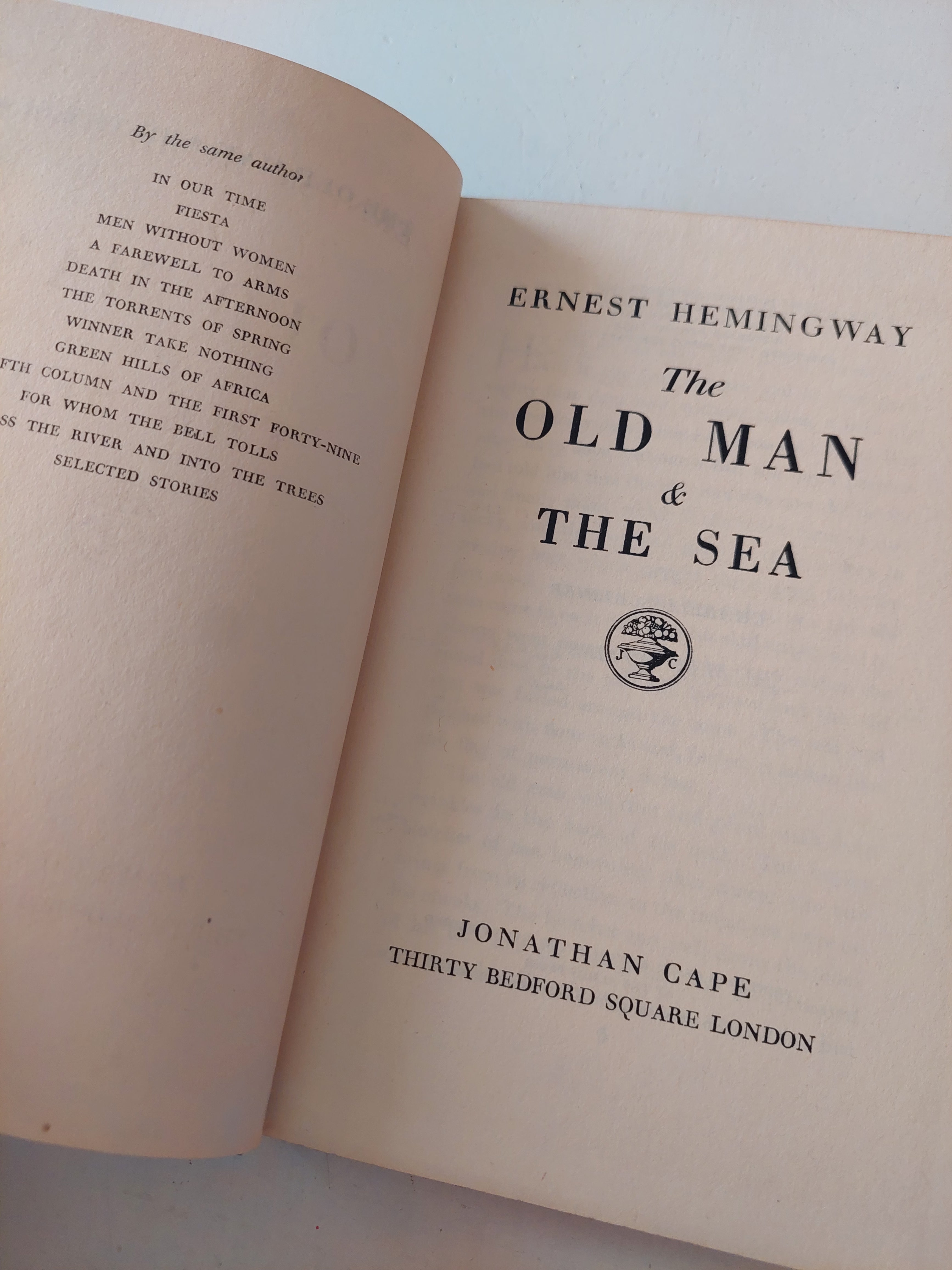 The old man and the sea / ernest Hemingway - هارد كفر