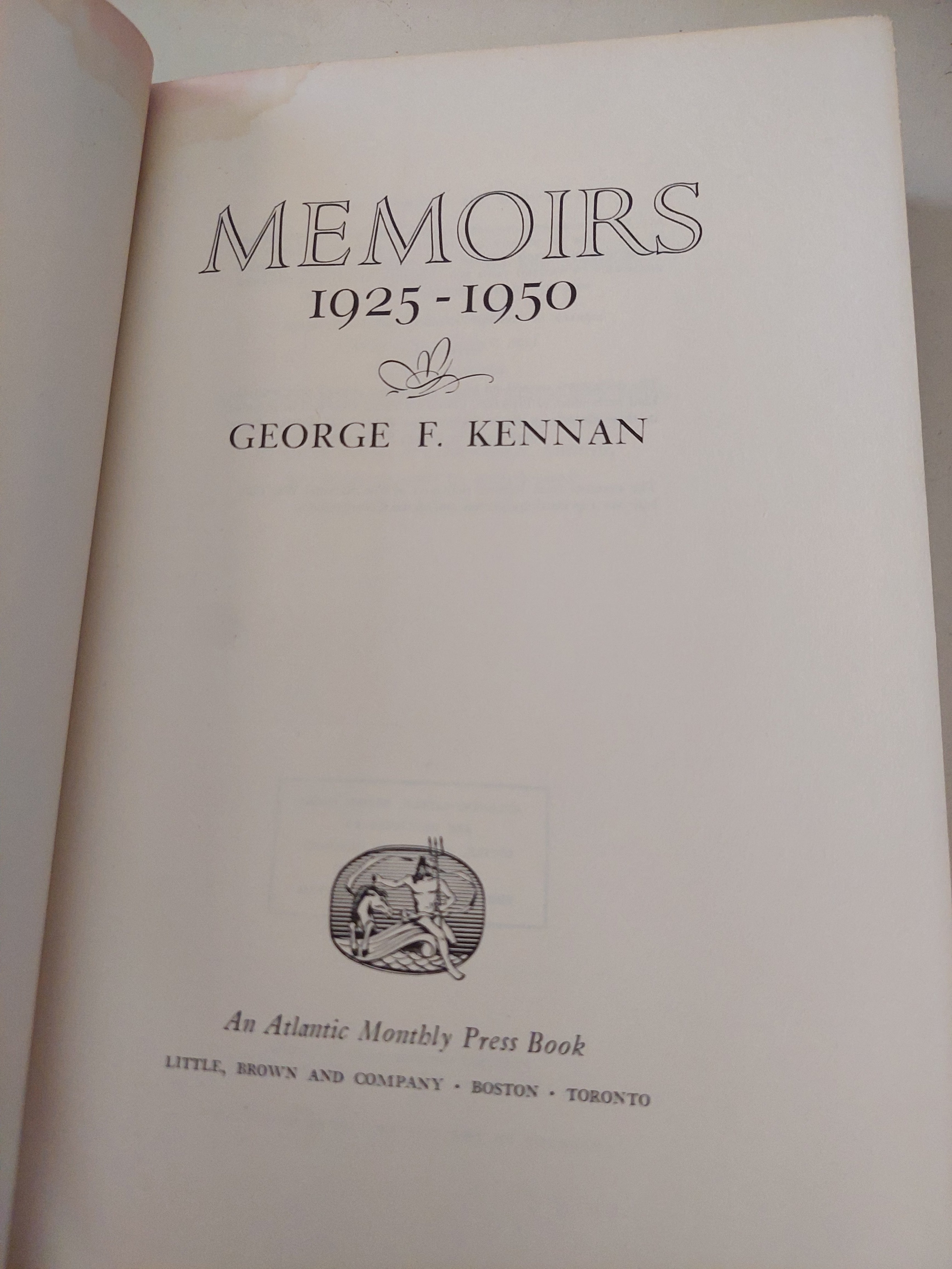 Memories 1925 - 1950 / George F. Kennan - هارد كفر ١٩٦٧ - متجر كتب مصرمتجر كتب مصر