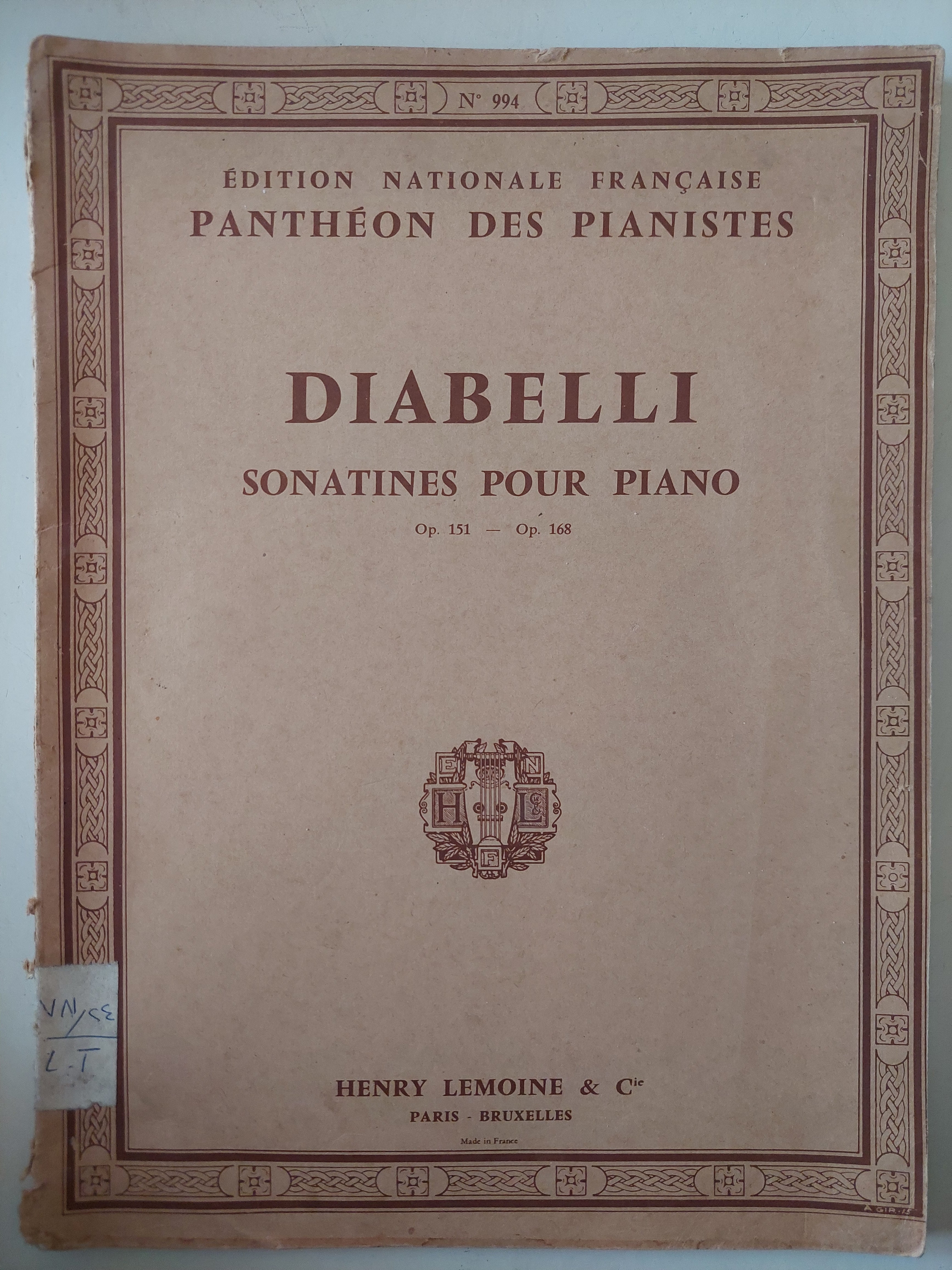 Diabelli sonatines pour piano / Henry Molne