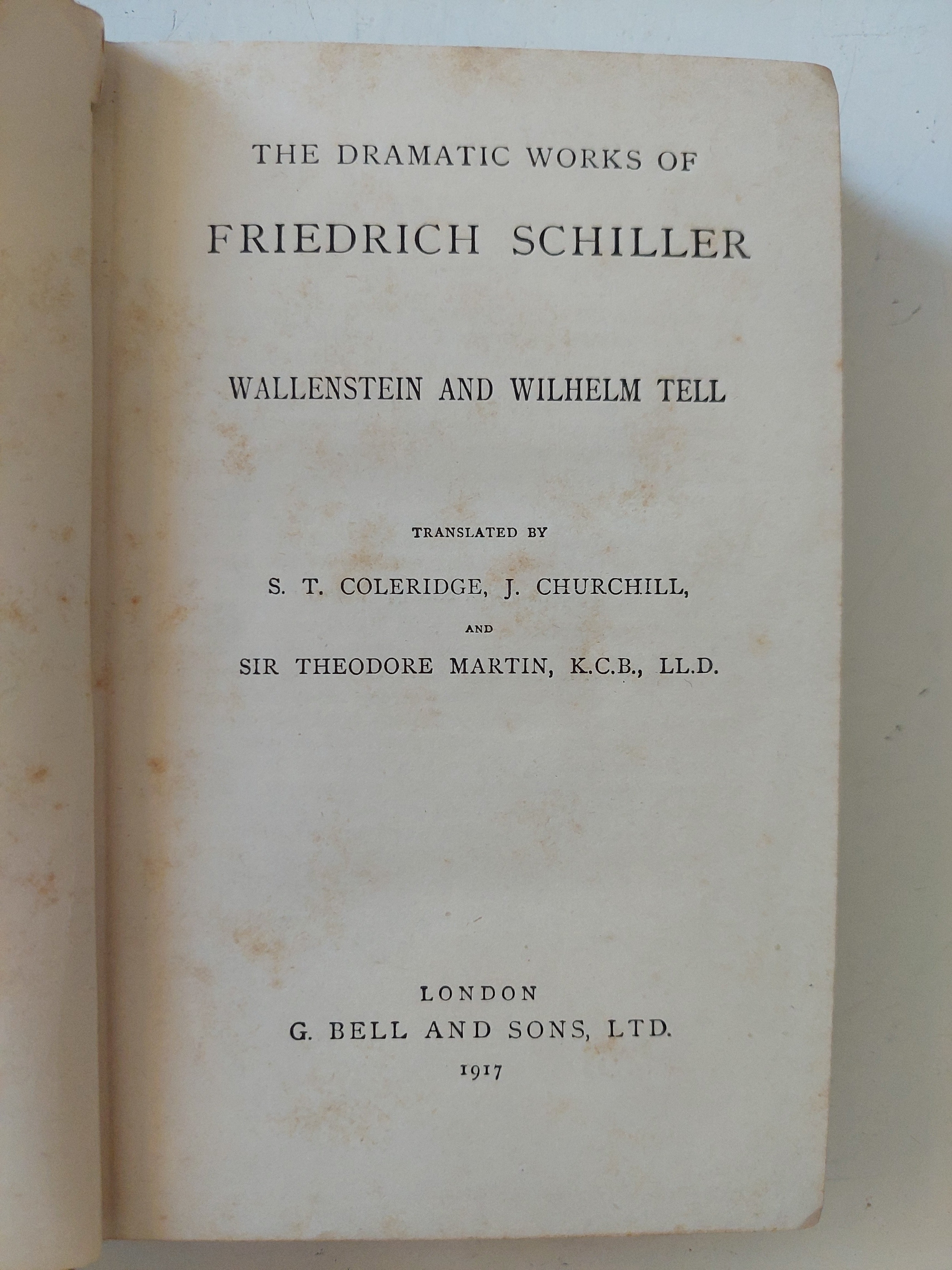 The dramatic works of Friedrich Schiller