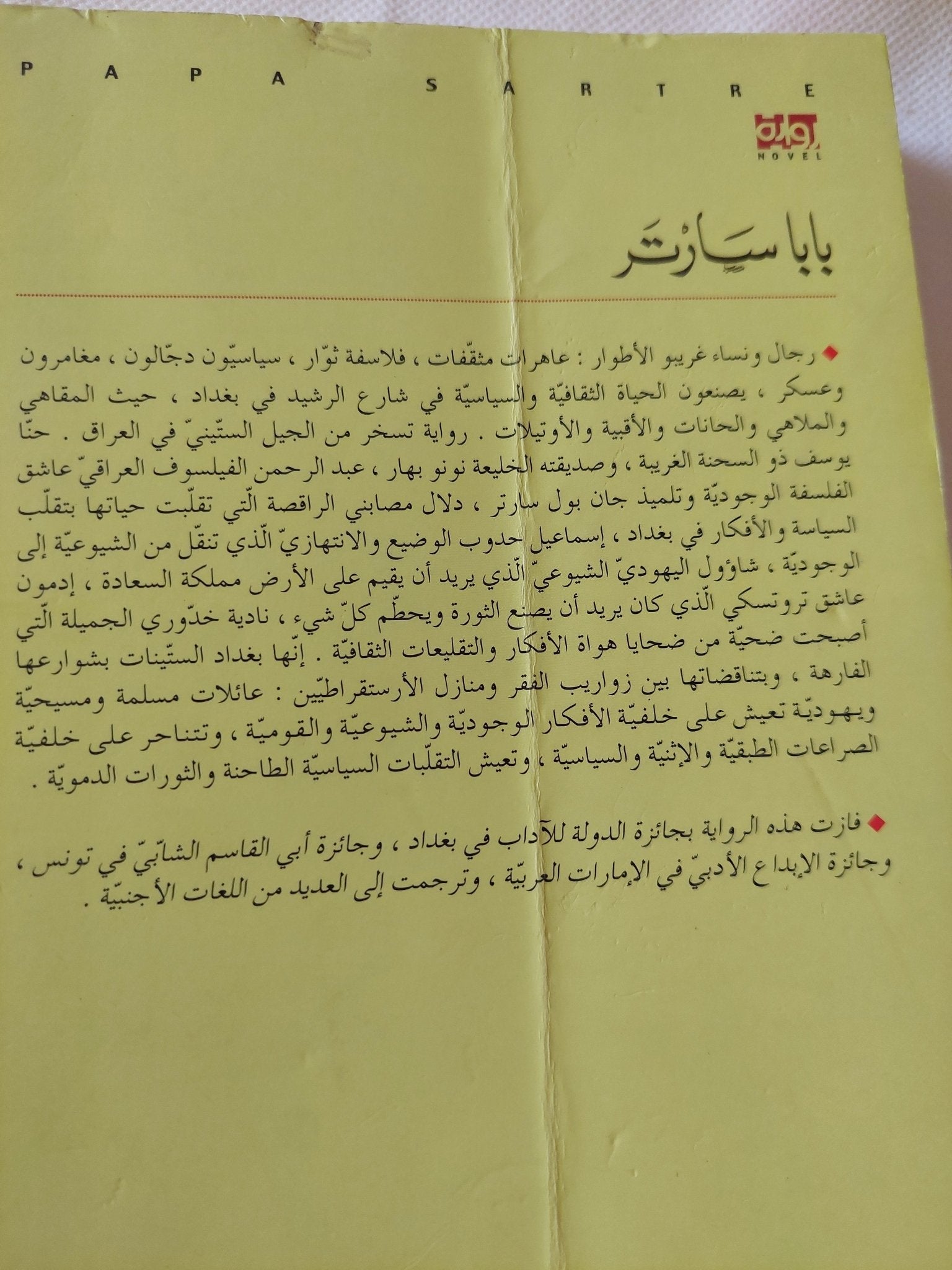 بابا سارتر / على بدر - متجر كتب مصر - المكتبة الفلسفية