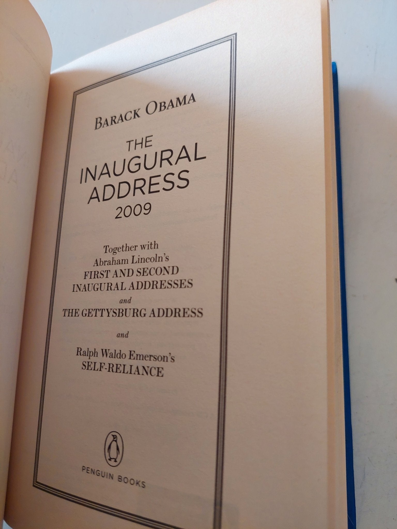 Barack Obama , The Inaugural Address - هارد كفر - متجر كتب مصر - متجر كتب مصر