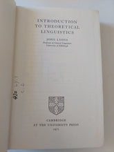 Introduction to Theoretical Linguistics / John Lyons - هارد كفر - متجر كتب مصر - المكتبة الفلسفية