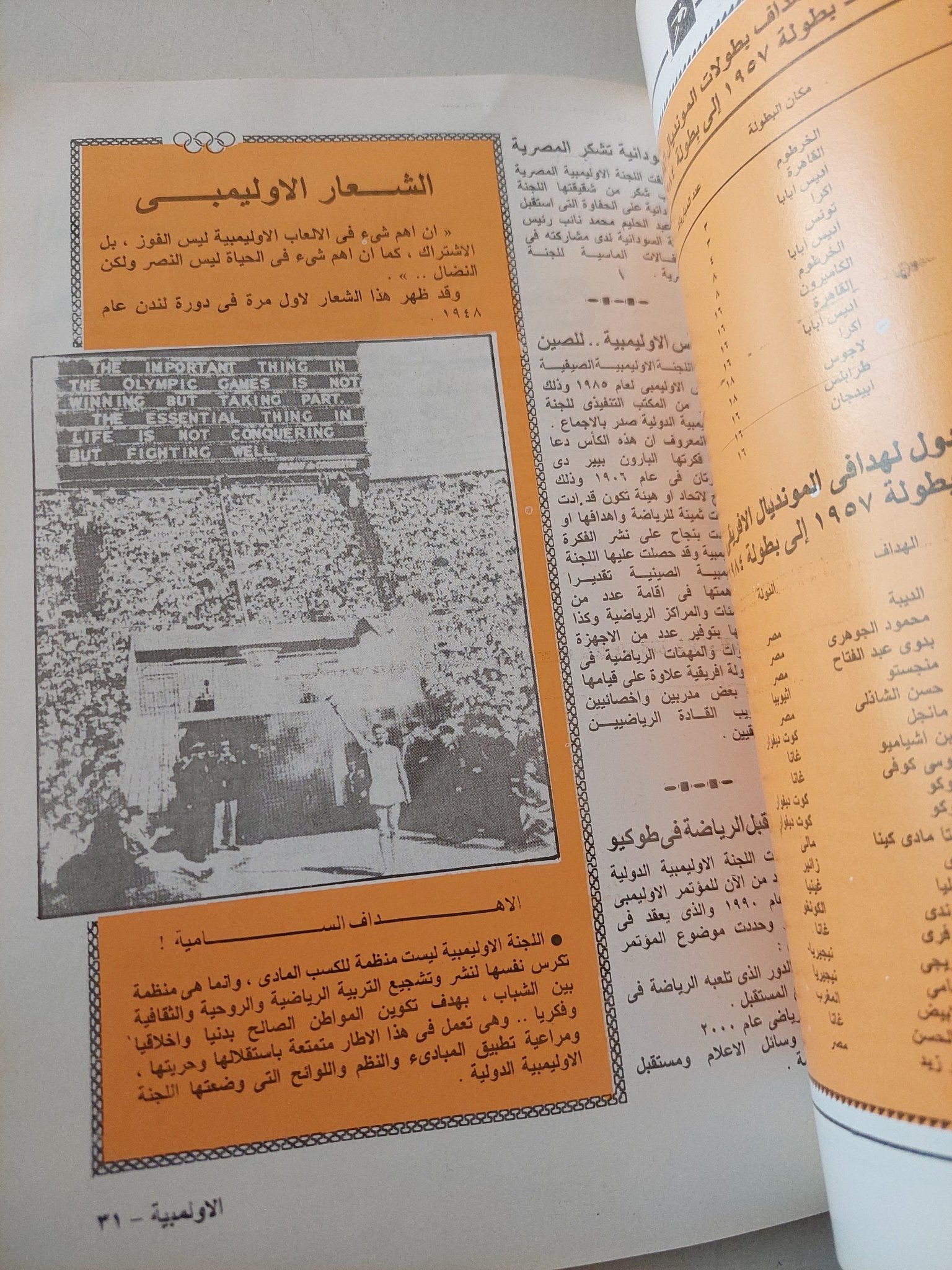 مجلة الأوليمبية .. أبريل 1989 - متجر كتب مصر - متجر كتب مصر