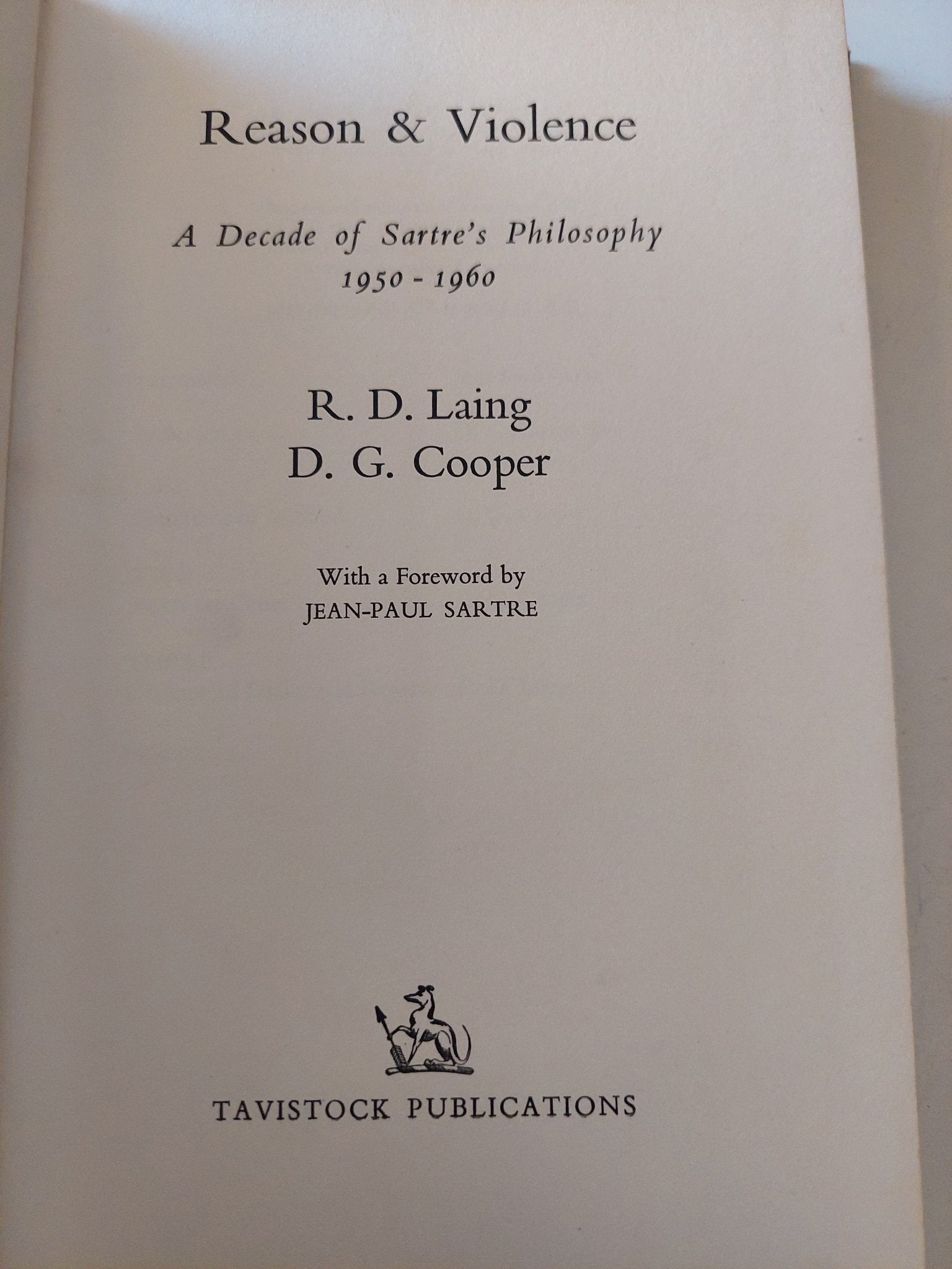 Reason and Violence / R D Laing & D G Cooper - هارد كفر - متجر كتب مصر - متجر كتب مصر