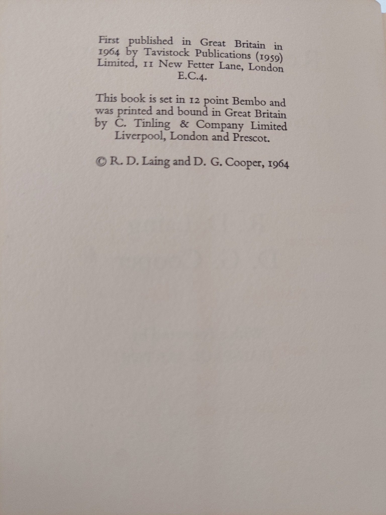 Reason and Violence / R D Laing & D G Cooper - هارد كفر - متجر كتب مصر - متجر كتب مصر