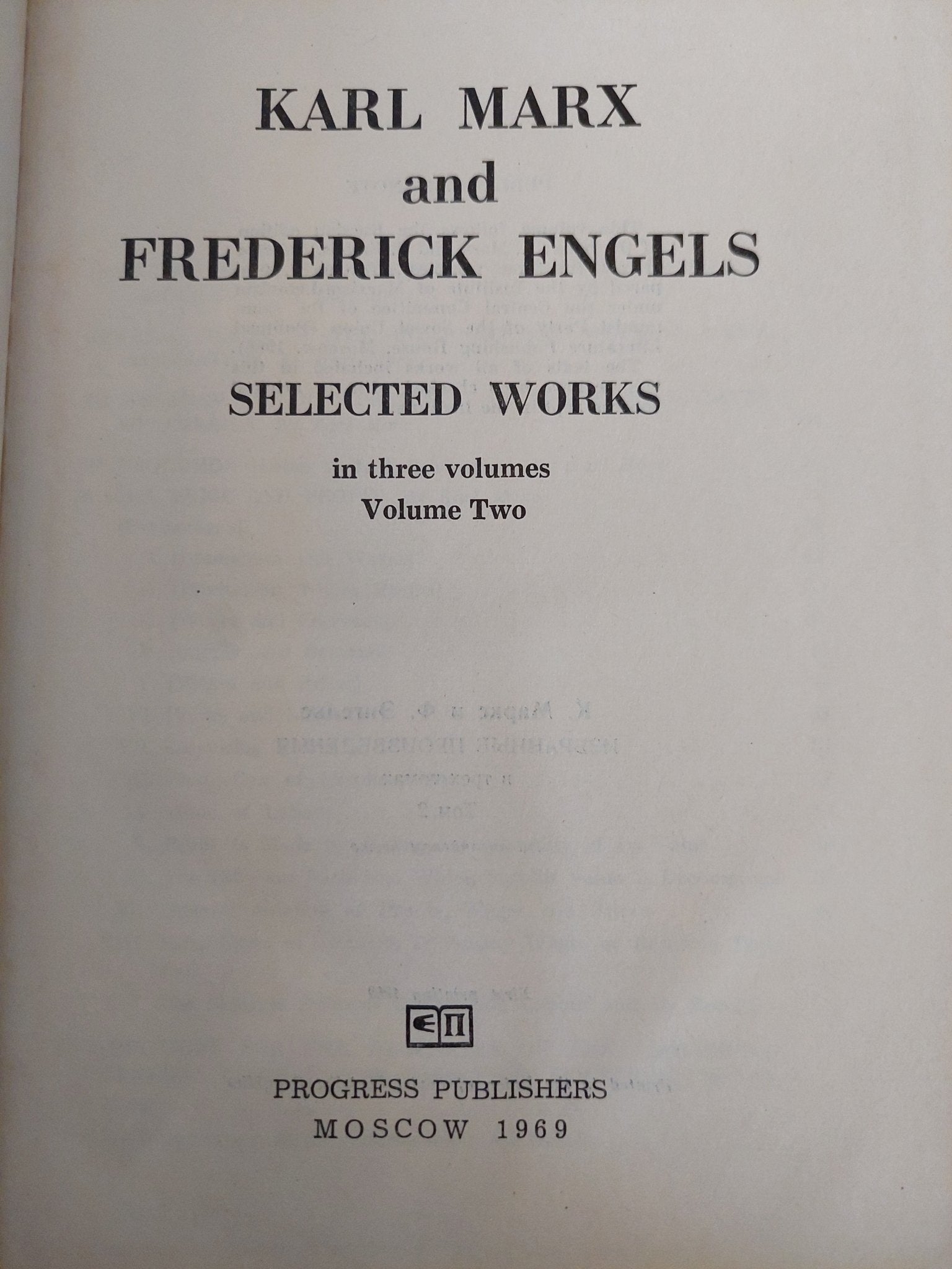 Selected works / Karl Marx & Frederick Engels - ٣ أجزاء هارد كفر - متجر كتب مصر - المكتبة الفلسفية