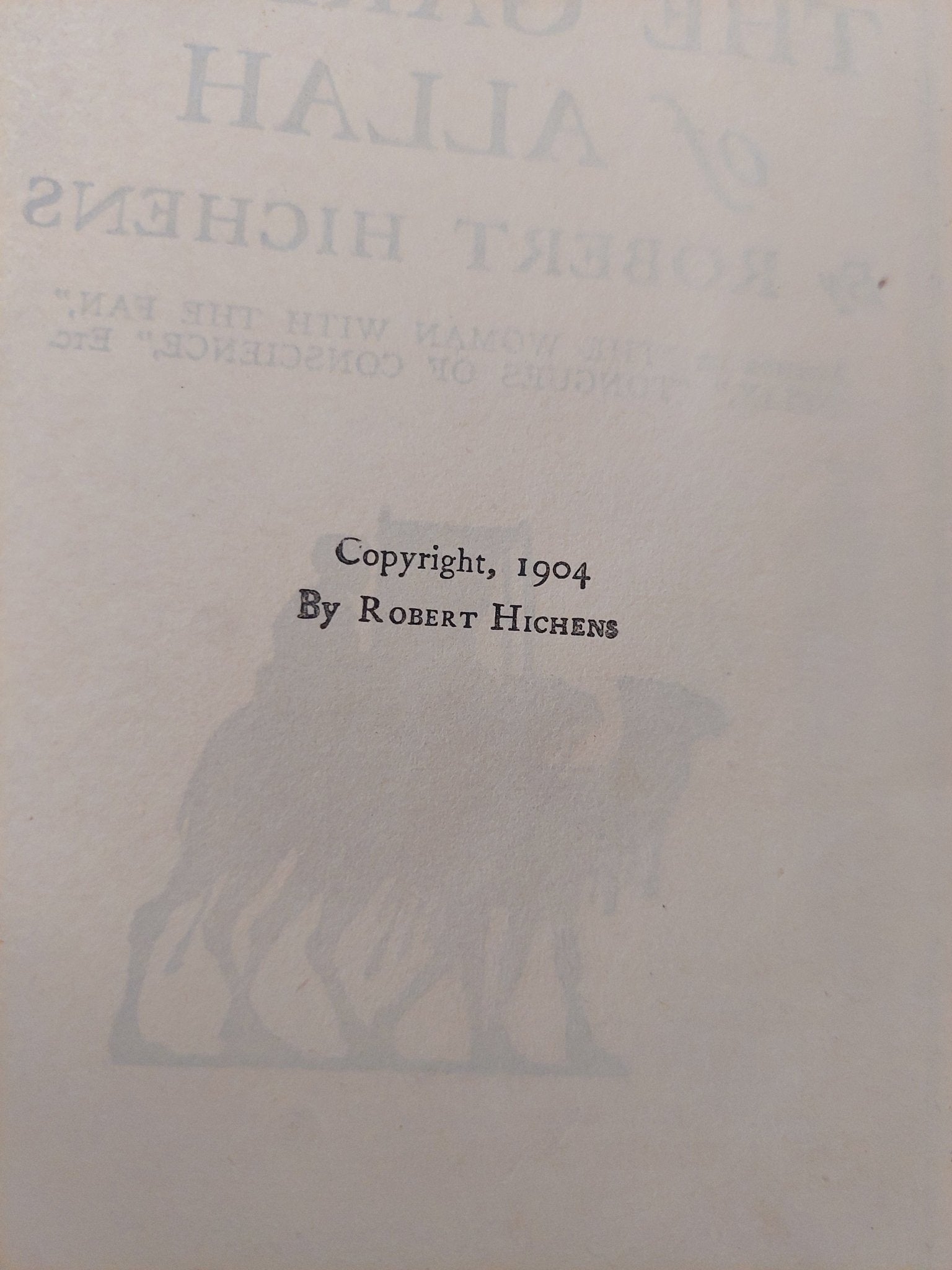 The garden of Allah / Robert Hichens - هارد كفر - متجر كتب مصر - متجر كتب مصر