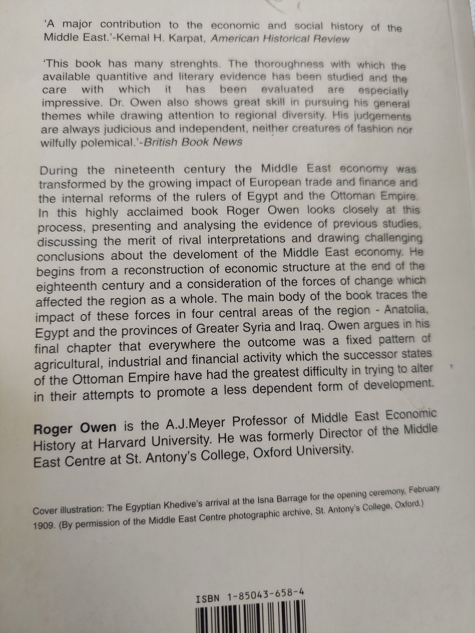 the middle east in the world economy 1800 - 1914 / Roger Owen - متجر كتب مصر - متجر كتب مصر