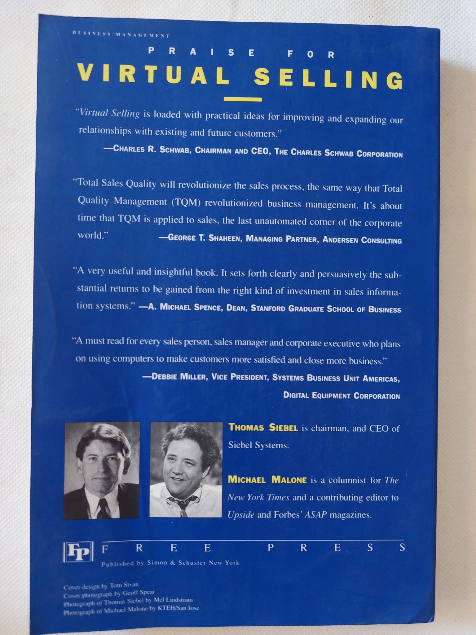 Virtual Selling / Thomas Siebel & Michael Malone - متجر كتب مصر - متجر كتب مصر