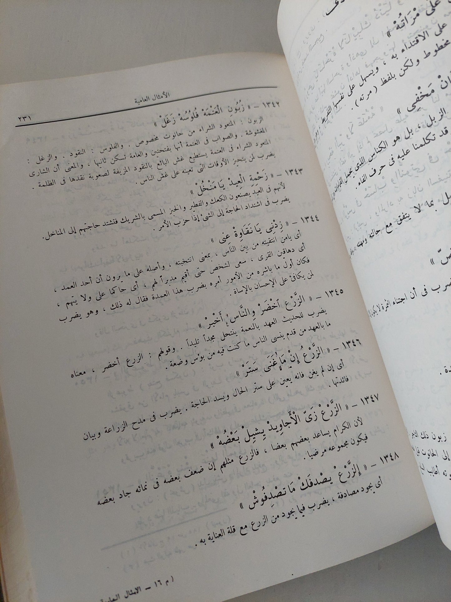 الأمثال العامية : مشروحة ومرتبة حسب الحرف الأول من المثل مع كشاف موضوعي / أحمد تيمور باشا - مجلد ضخم قطع كبير