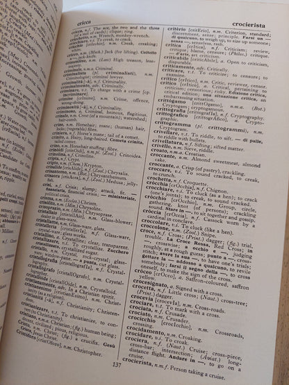 Cassell's Italian Dictionary - مجلد ضخم هارد كفر