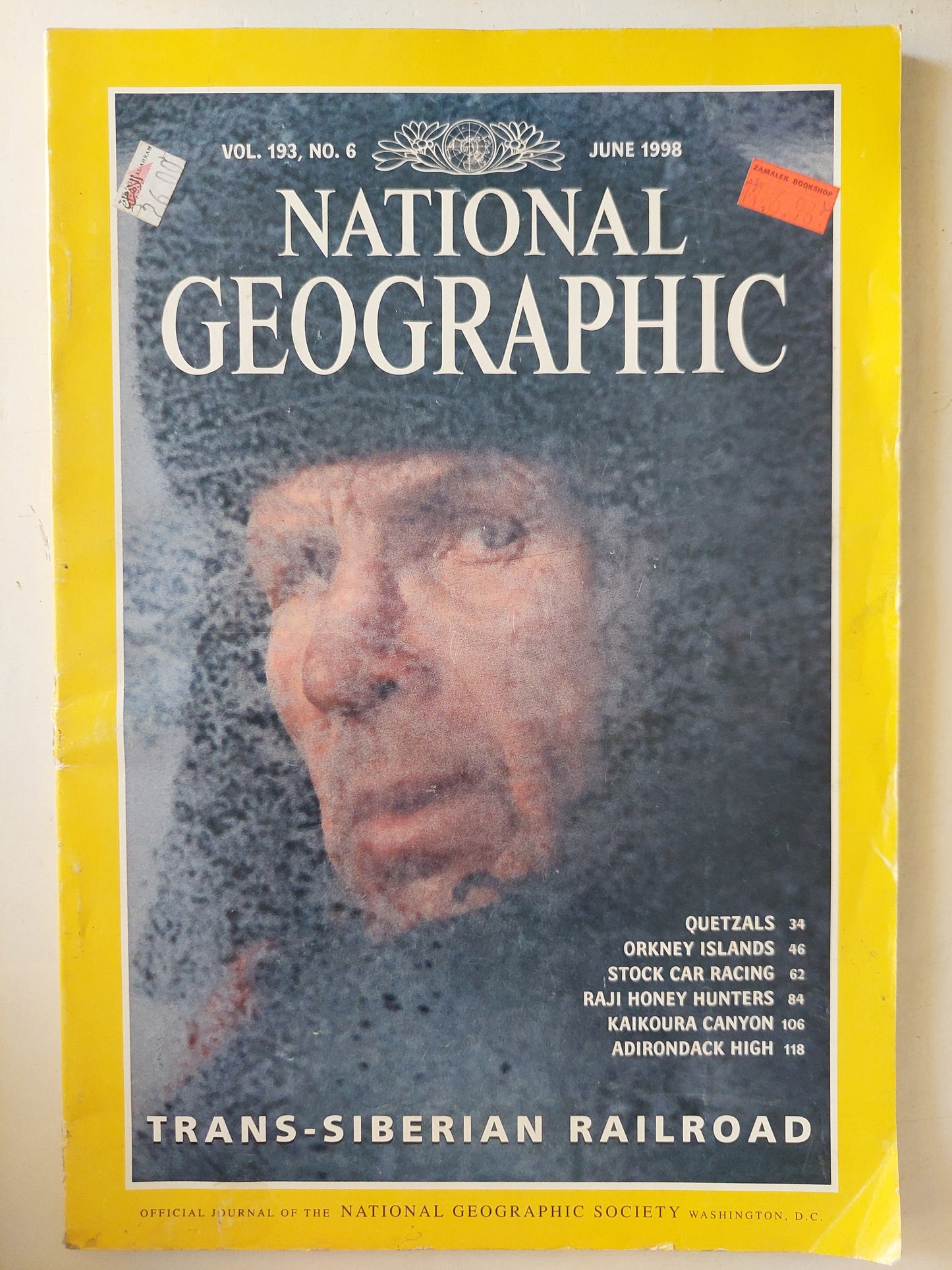 National Geographic .. vol 193 no. 6 June 1998 .. Trans-Siberian railroad