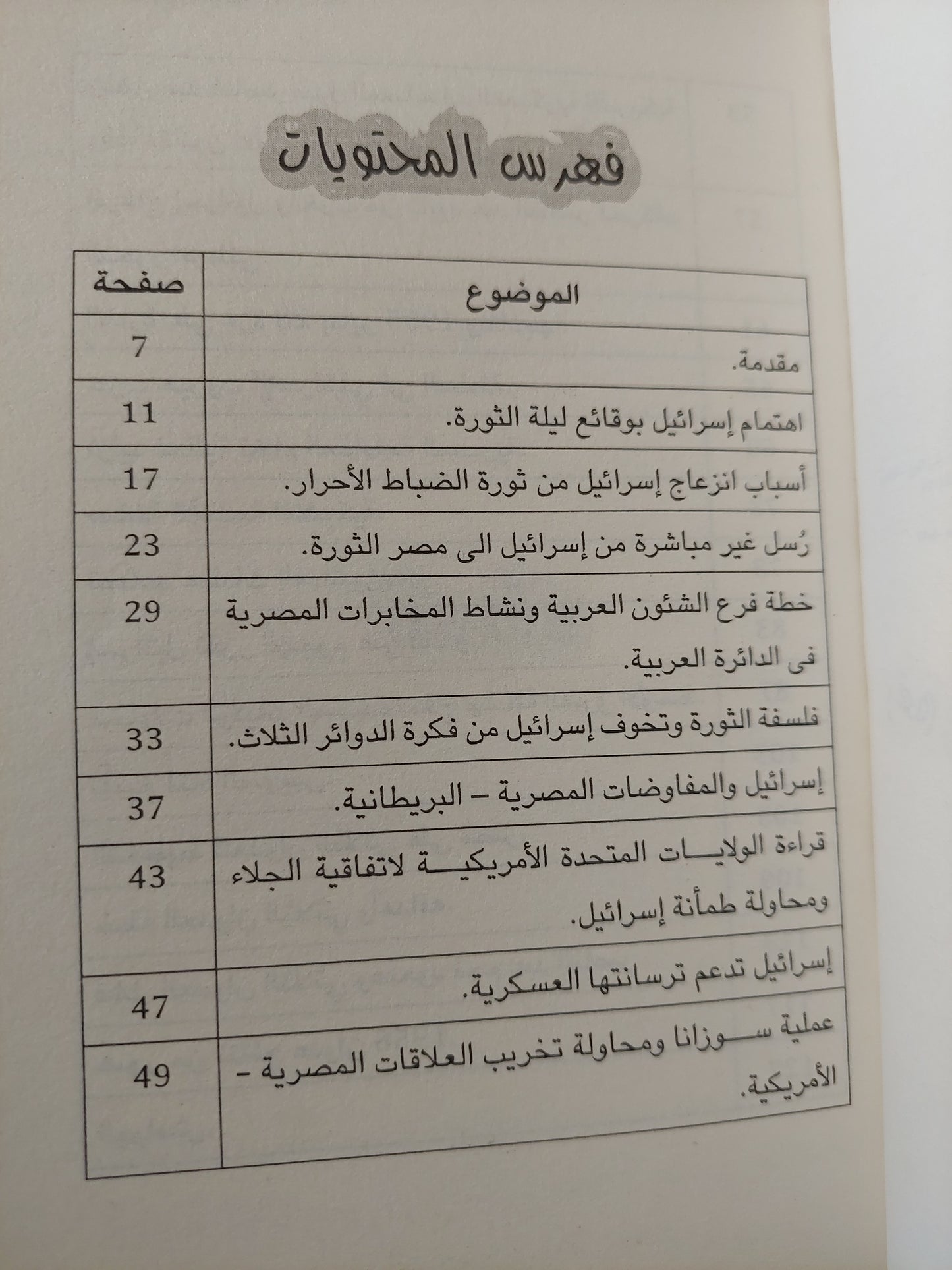 إسرائيل وثورة يوليو / جمال معوض شقرة