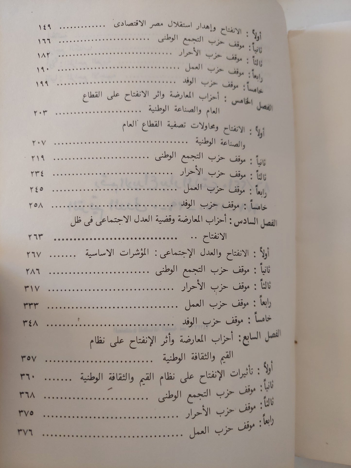 أحزاب المعارضة و سياسة الإنفتاح الإقتصادى فى مصر / السيد زهره