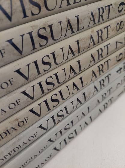 The Encyclopedia of Visual Art - ٨ أجزاء قطع كبير / هارد كفر ملحق بالصور