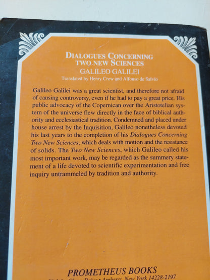 Dialogues concerning two new sciences / Galileo Galilei