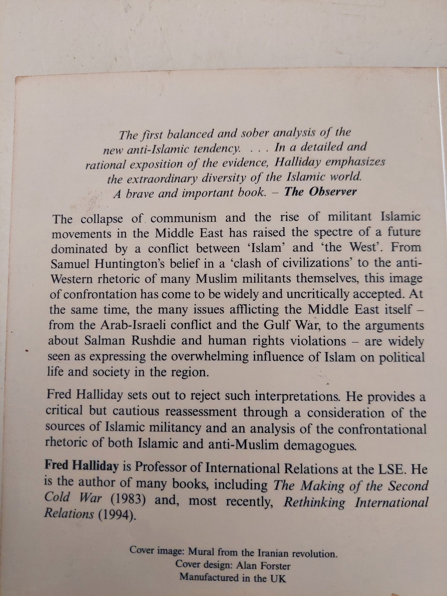 Islam & the myth of confrontation / Fred Halliday