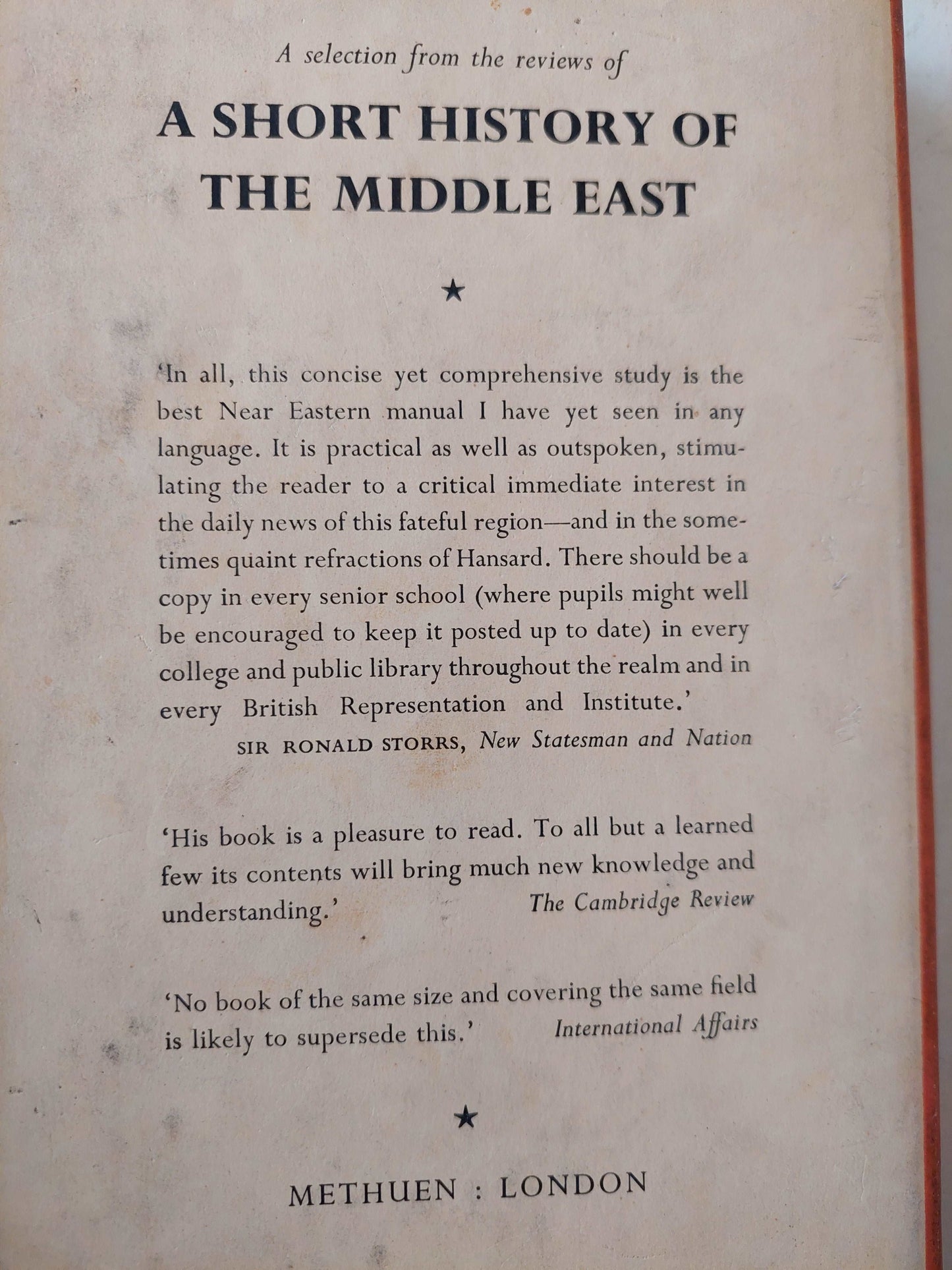 A short history of the Middle East / Geroge E Kirk - هارد كفر