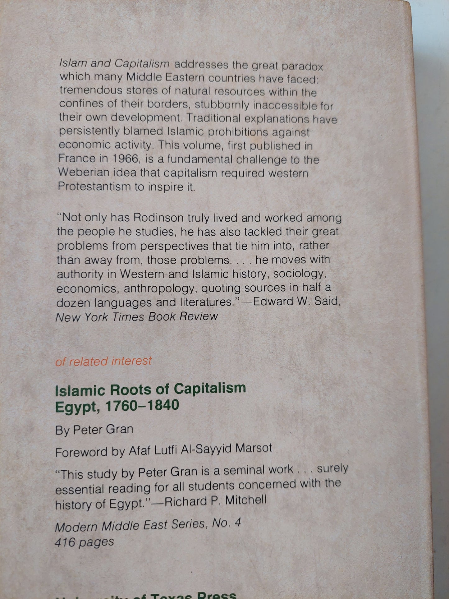 Islam and Capitalism / Maxime Rodinson