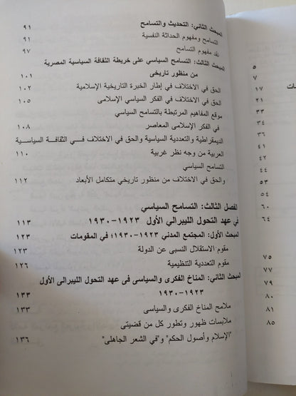 التسامح السياسى .. المقومات الثقافية للمجتمع المدنى فى مصر / هويدا عدلى