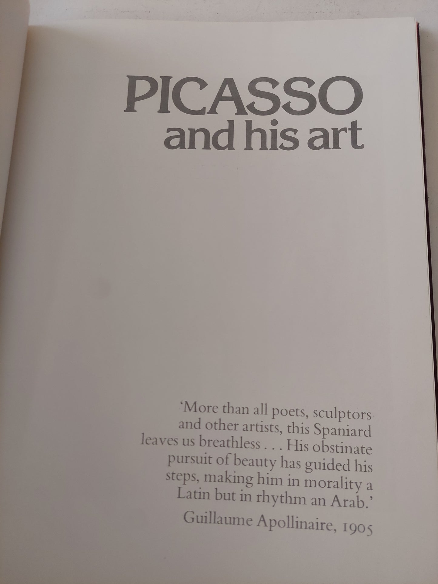 Picasso and his art / Denis Thomas -  قطع كبير ملحق بالصور / هارد كفر