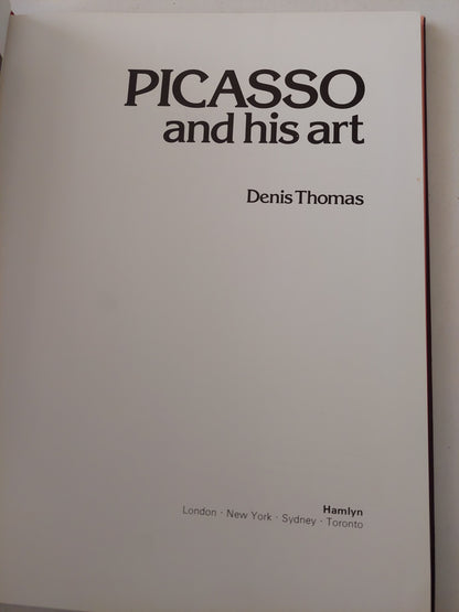 Picasso and his art / Denis Thomas -  قطع كبير ملحق بالصور / هارد كفر