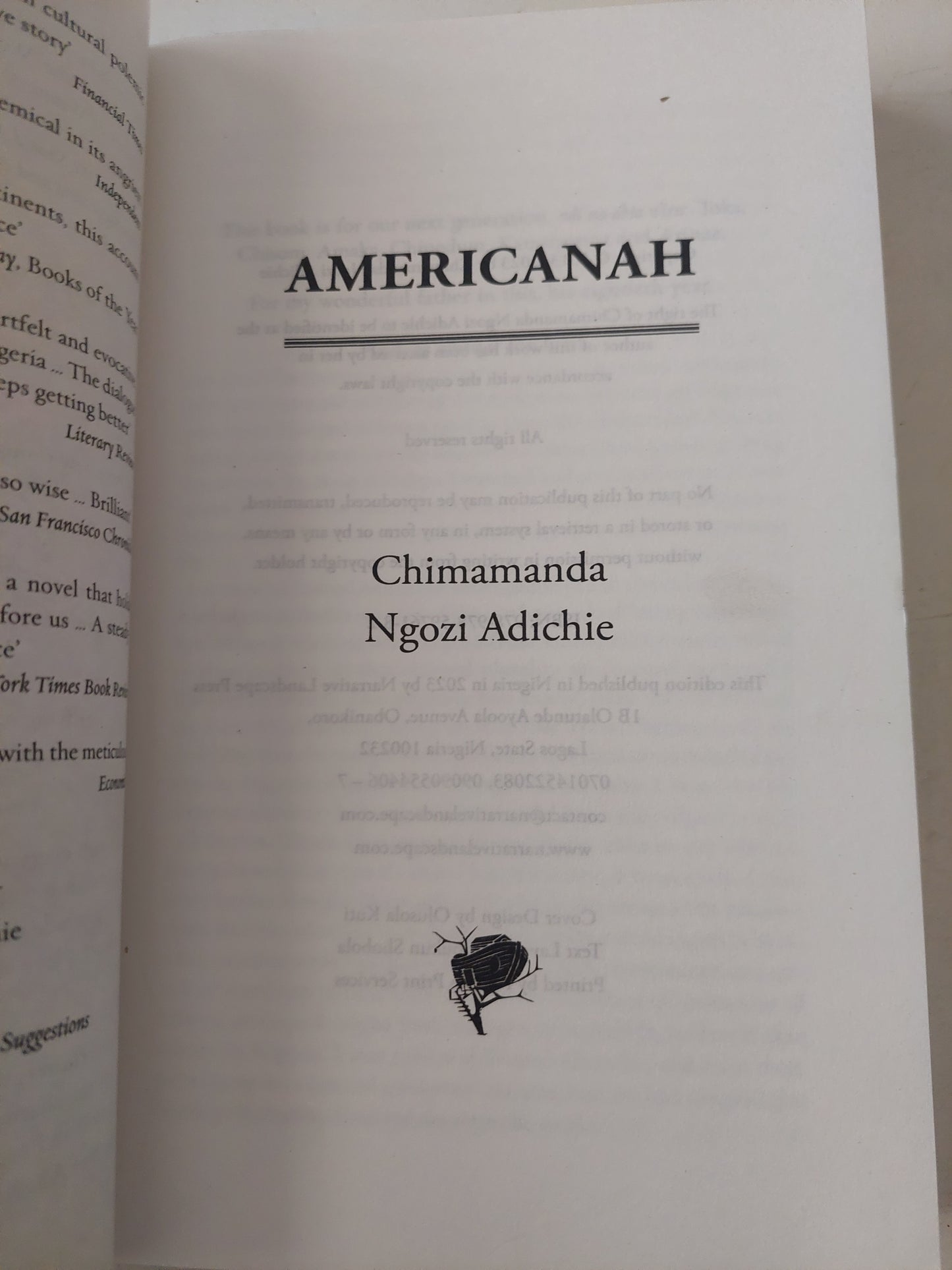 Americanah / Chimamanda - Ngozi Adichie