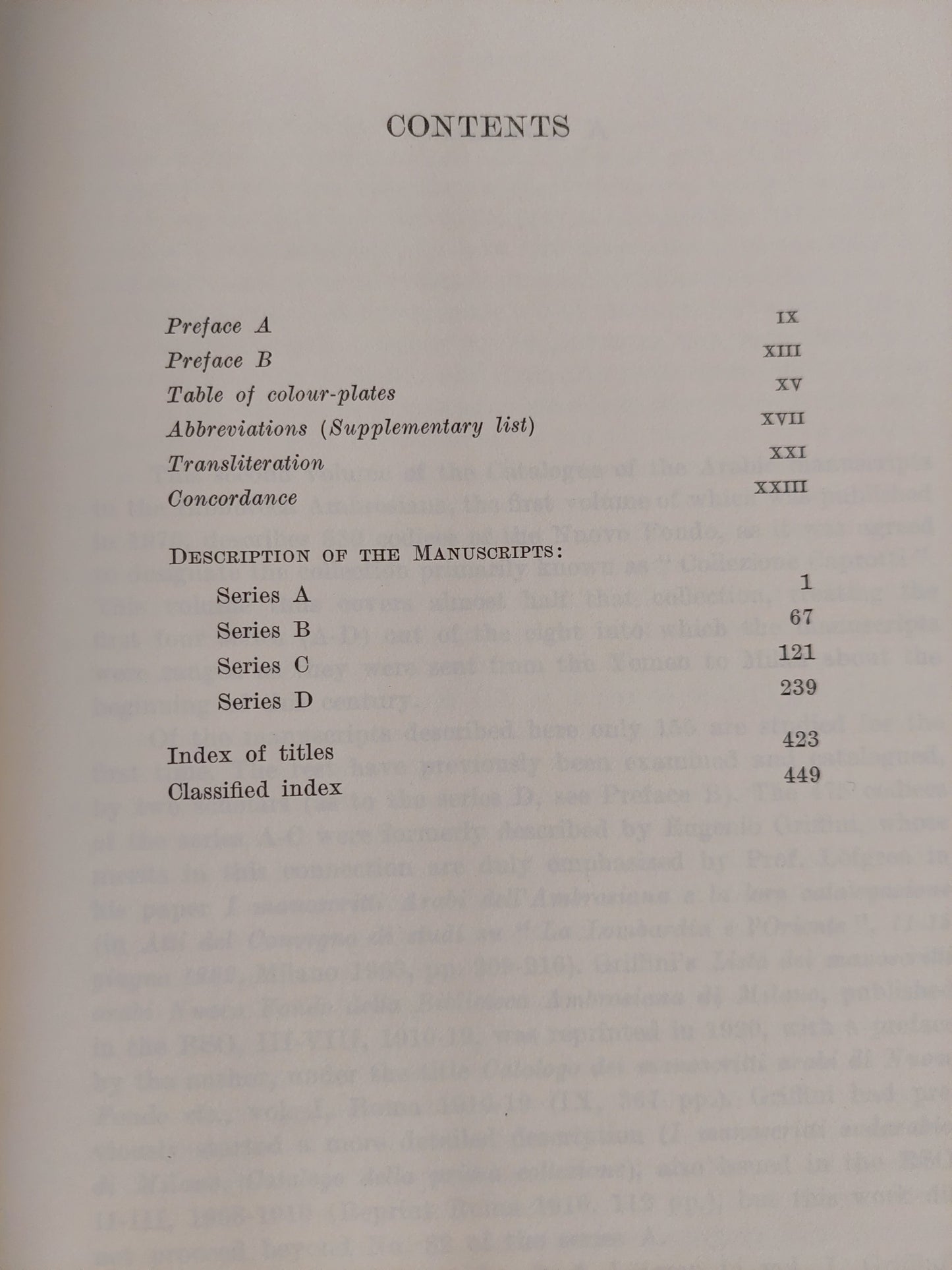 Arabic manuscripts in the Bibliotheca Ambrosiana - قطع كبير ملحق بالصور/ هارد كفر