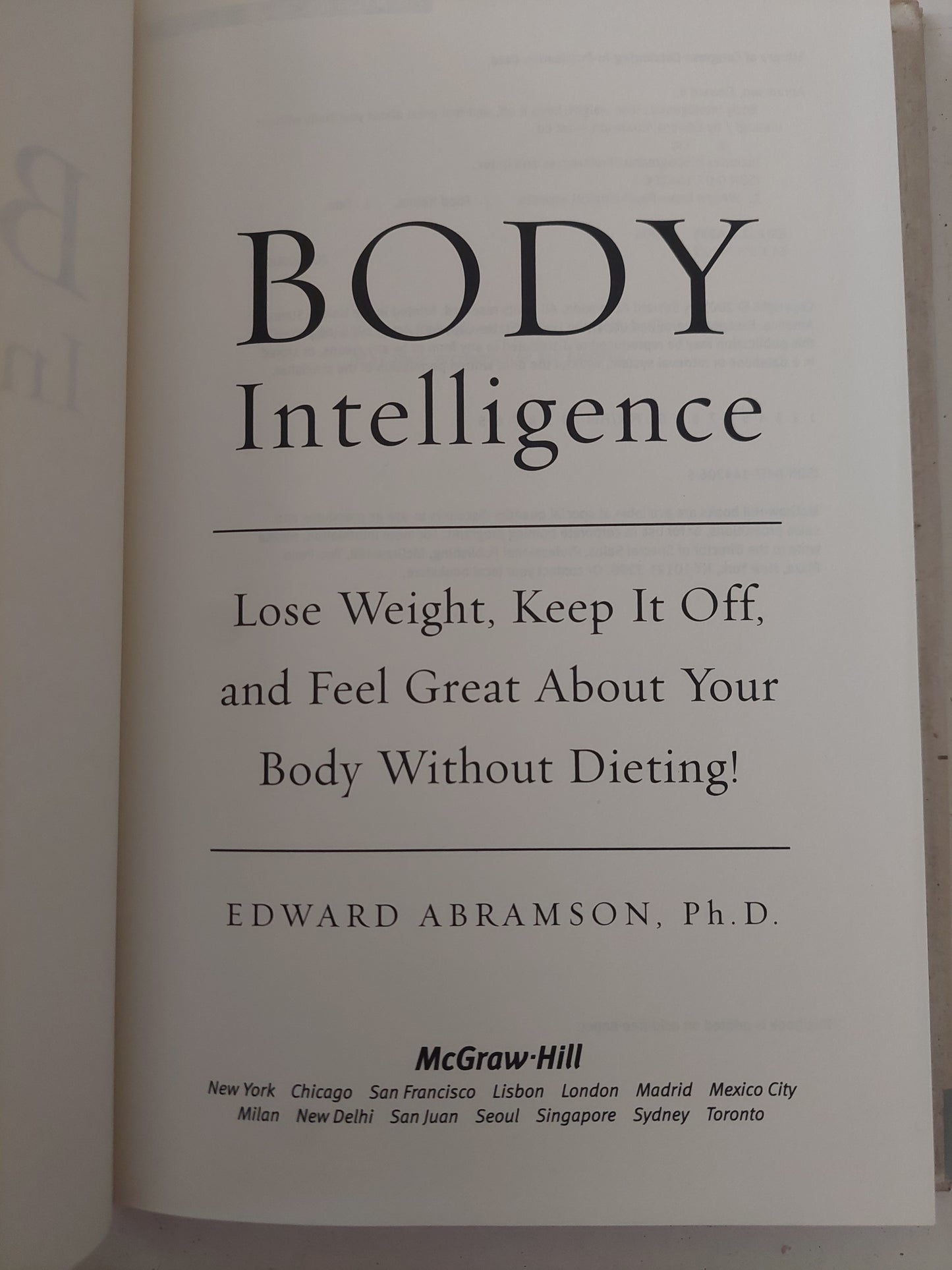 Body Intelligence / Edward Abramson - هارد كفر