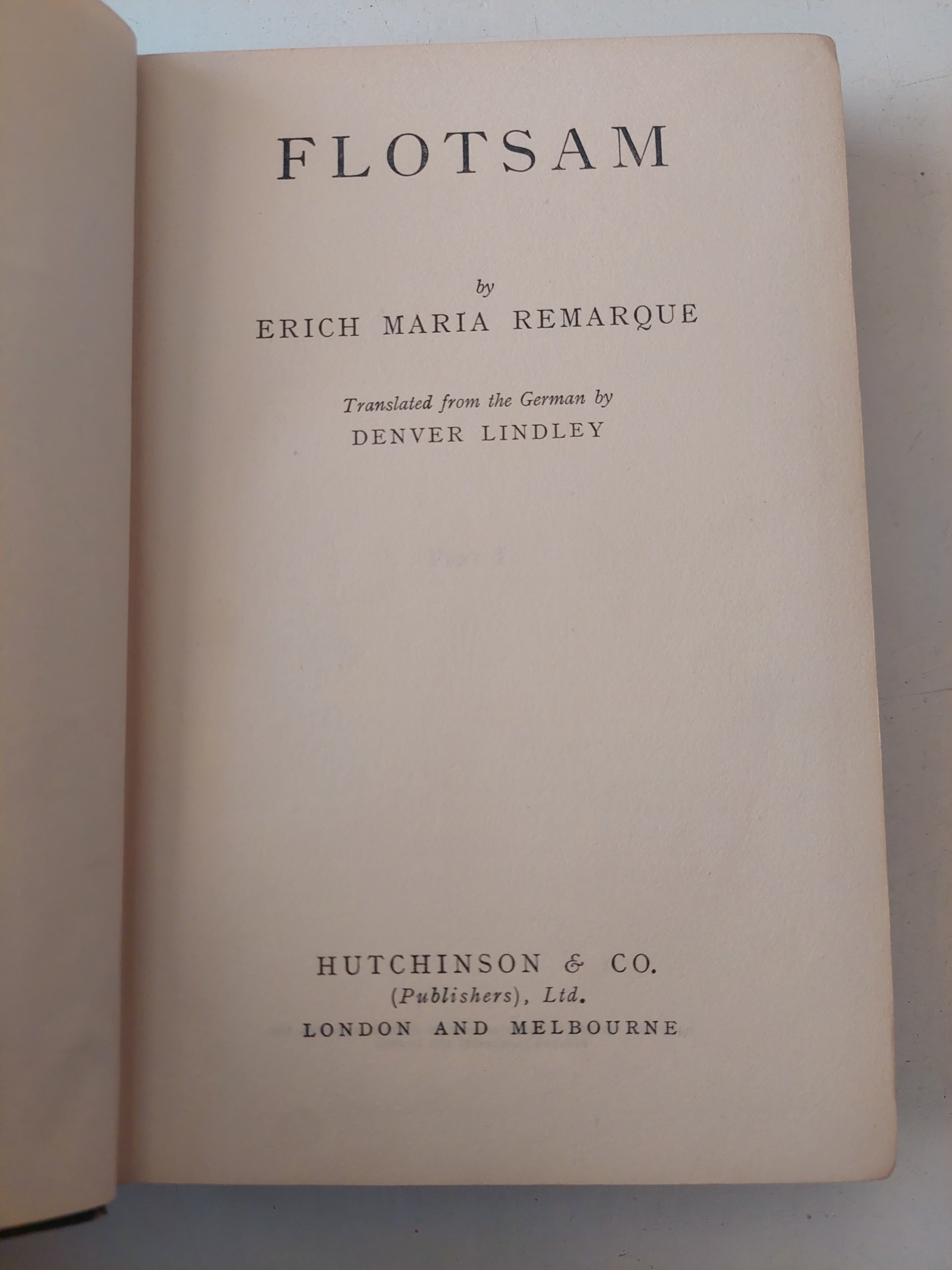 Flotsam / Erich Maria Remarque - هارد كفر - متجر كتب مصرمتجر كتب مصر