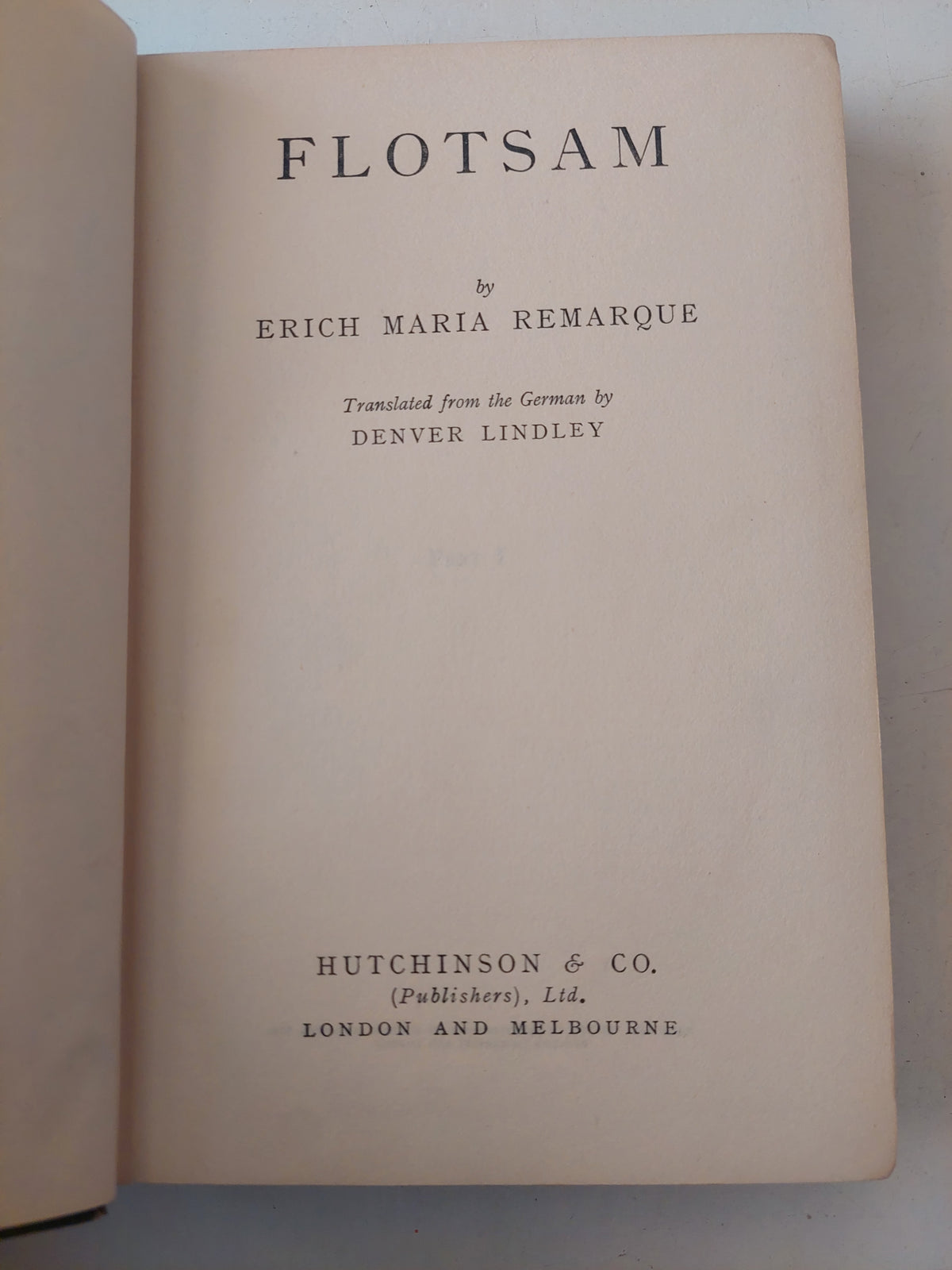 Flotsam / Erich Maria Remarque - هارد كفر - متجر كتب مصرمتجر كتب مصر