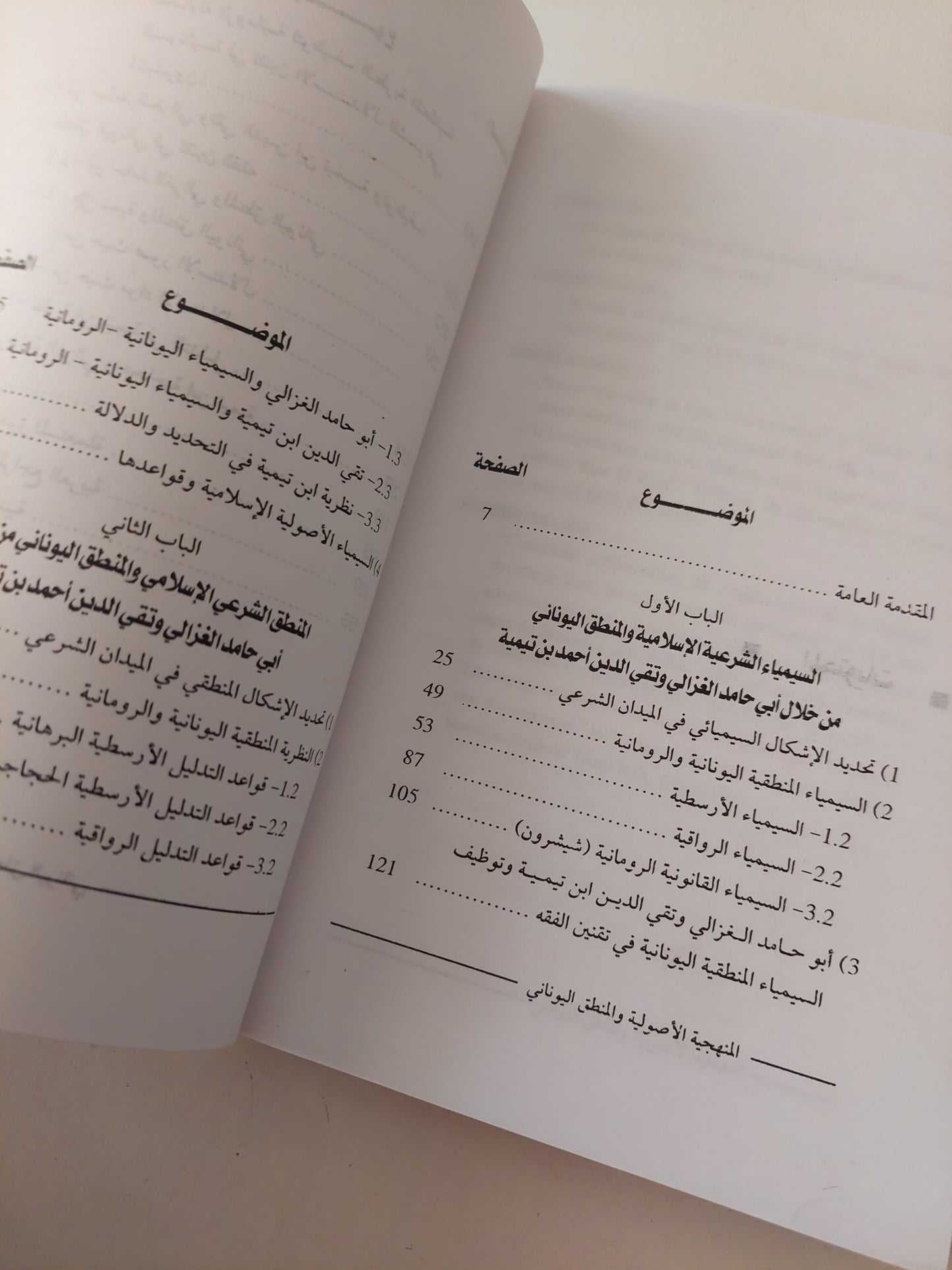 المنهجية الأصولية والمنطق اليونانى من خلال أبى حامد الغزالى وتقى الدين أبن تيمية / حمو النقارى