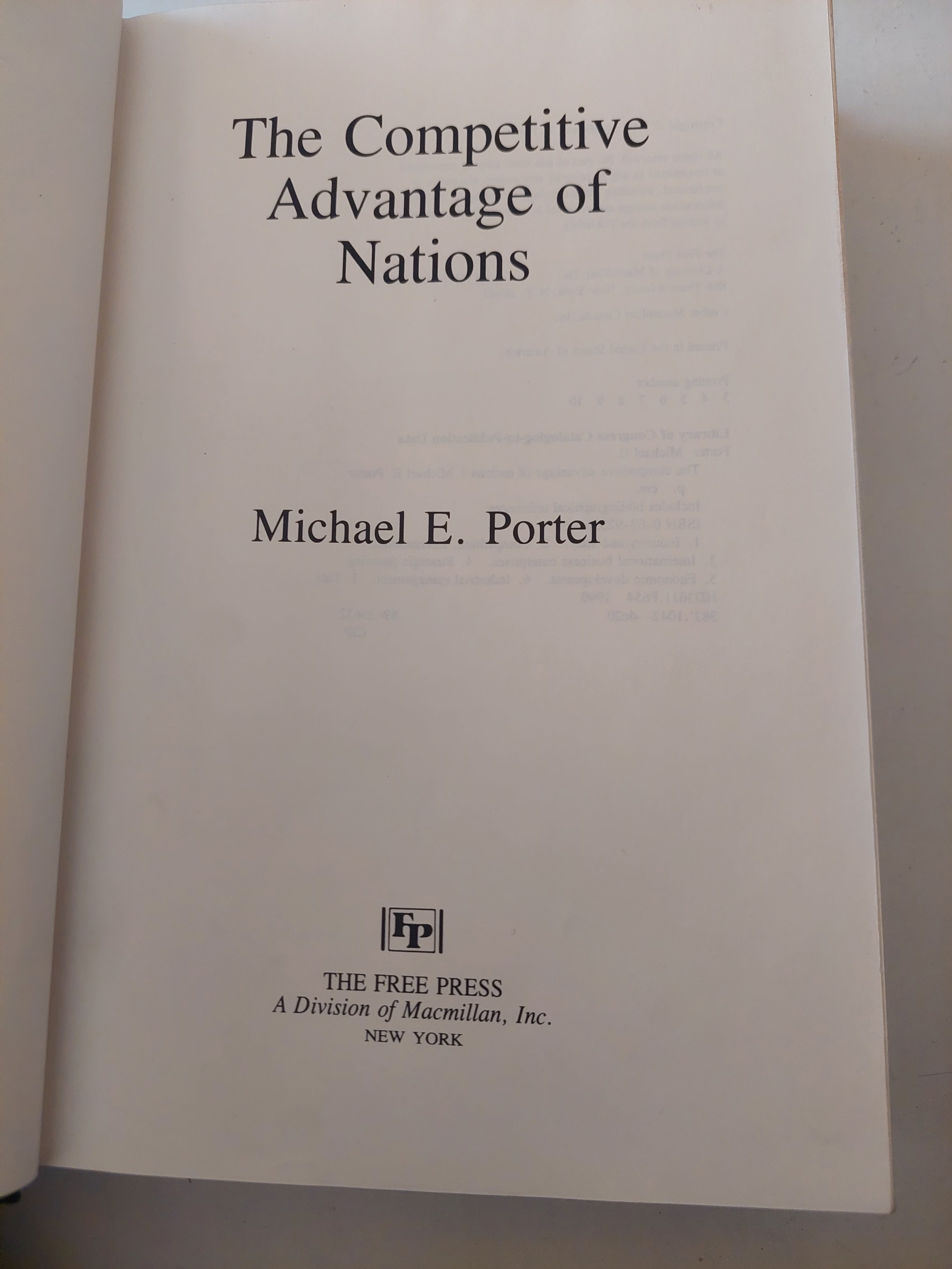 The competitive advantage of Nations / Michael E. Porter - هارد كفر - متجر كتب مصرمتجر كتب مصر