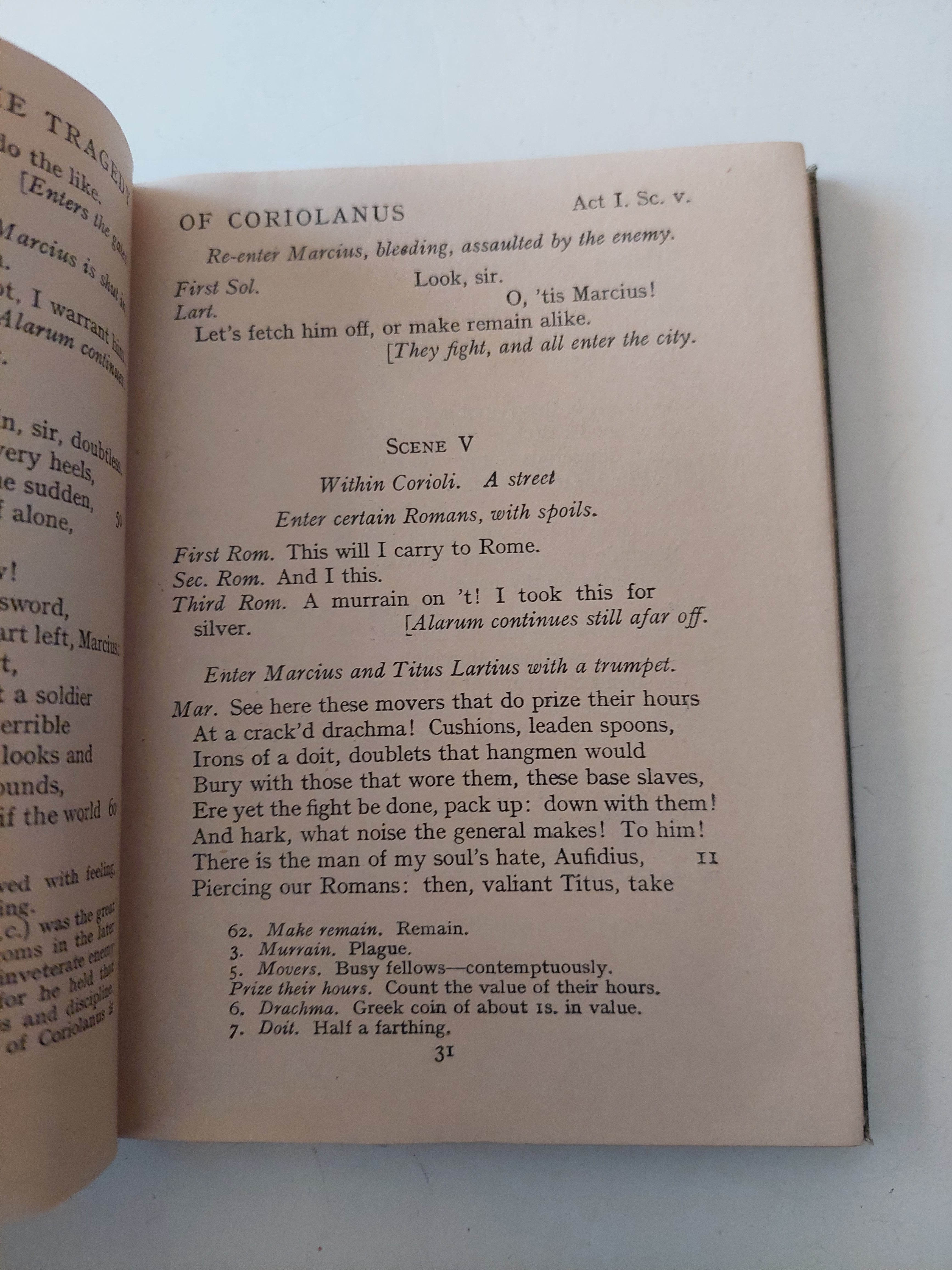 The Tragedies of Coriolanus / William Shakespeare - هارد كفر ١٩٢٧