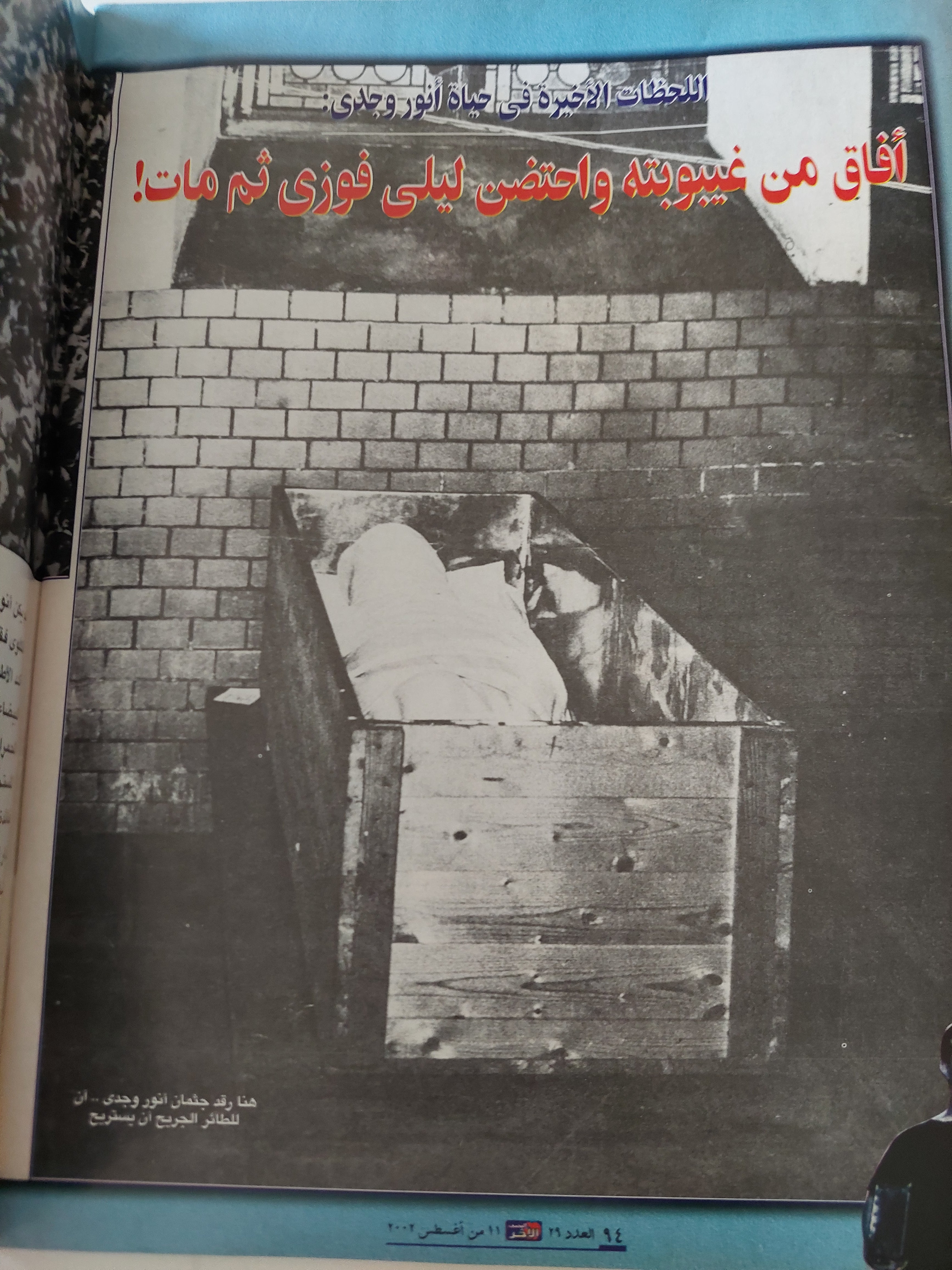 مجلة النصف الآخر .. العدد ٢٩ أغسطس ٢٠٠٢ .. أنور وجدى - قطع كبير - متجر كتب مصرمتجر كتب مصر