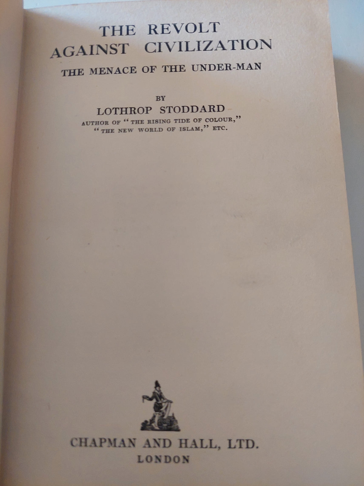 the Revolt against civilization / Lothrop Stoddard - هارد كفر - متجر كتب مصرمتجر كتب مصر