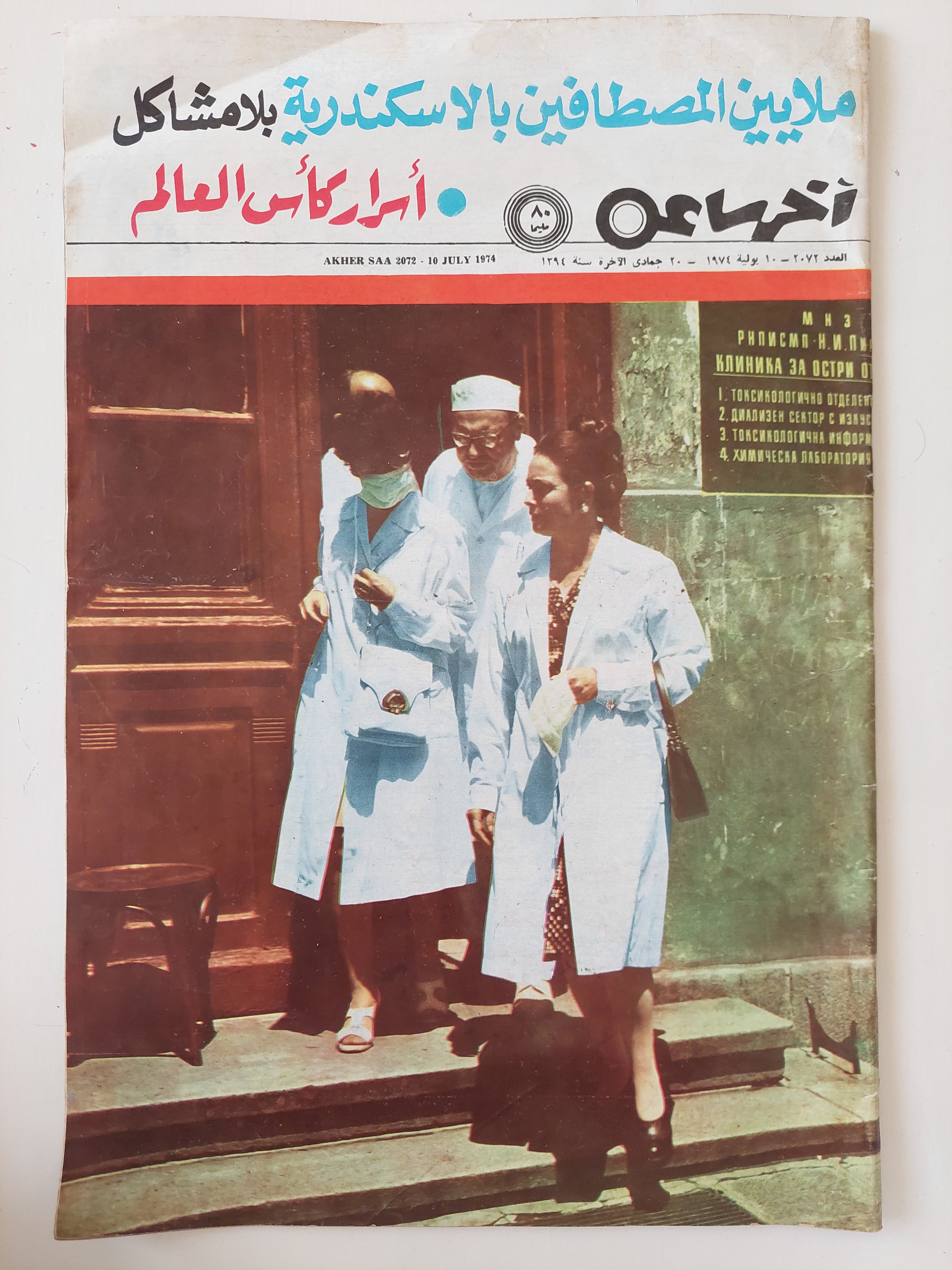 مجلة أخر ساعة .. العدد 2072  يوليو 1974 .. أسرار كأس العالم - قطع كبير 