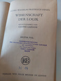 Wissenschaft der logik / G. W. F. Hegel - هارد كفر