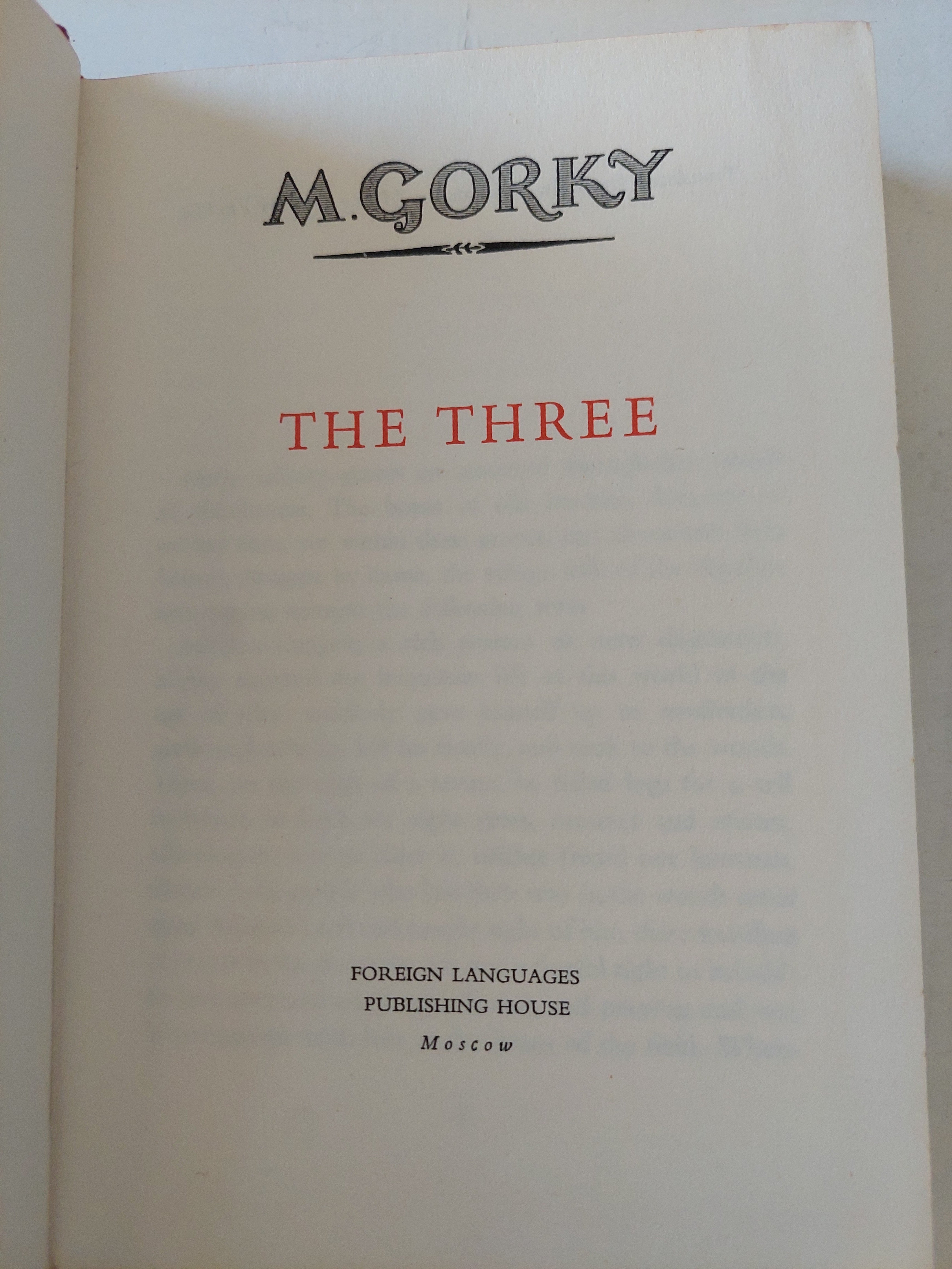 The three / M. Gorky