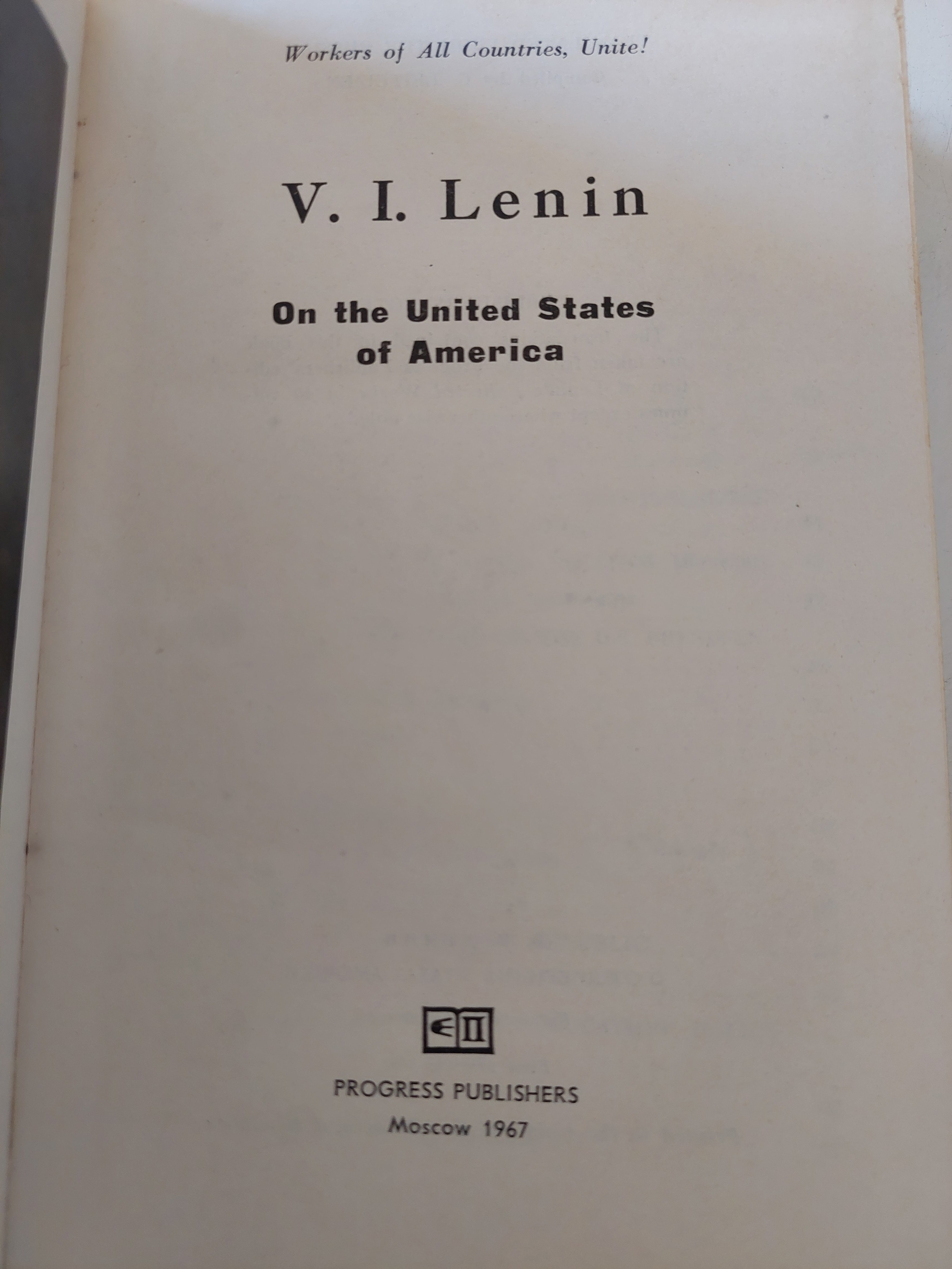 On the United states of America / Lenin