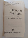 Literary criticism a short history