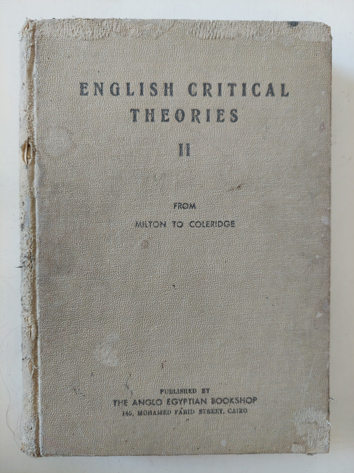 English critical theories  from Vilton to Coledrige - هارد كفر الجزء الثاني