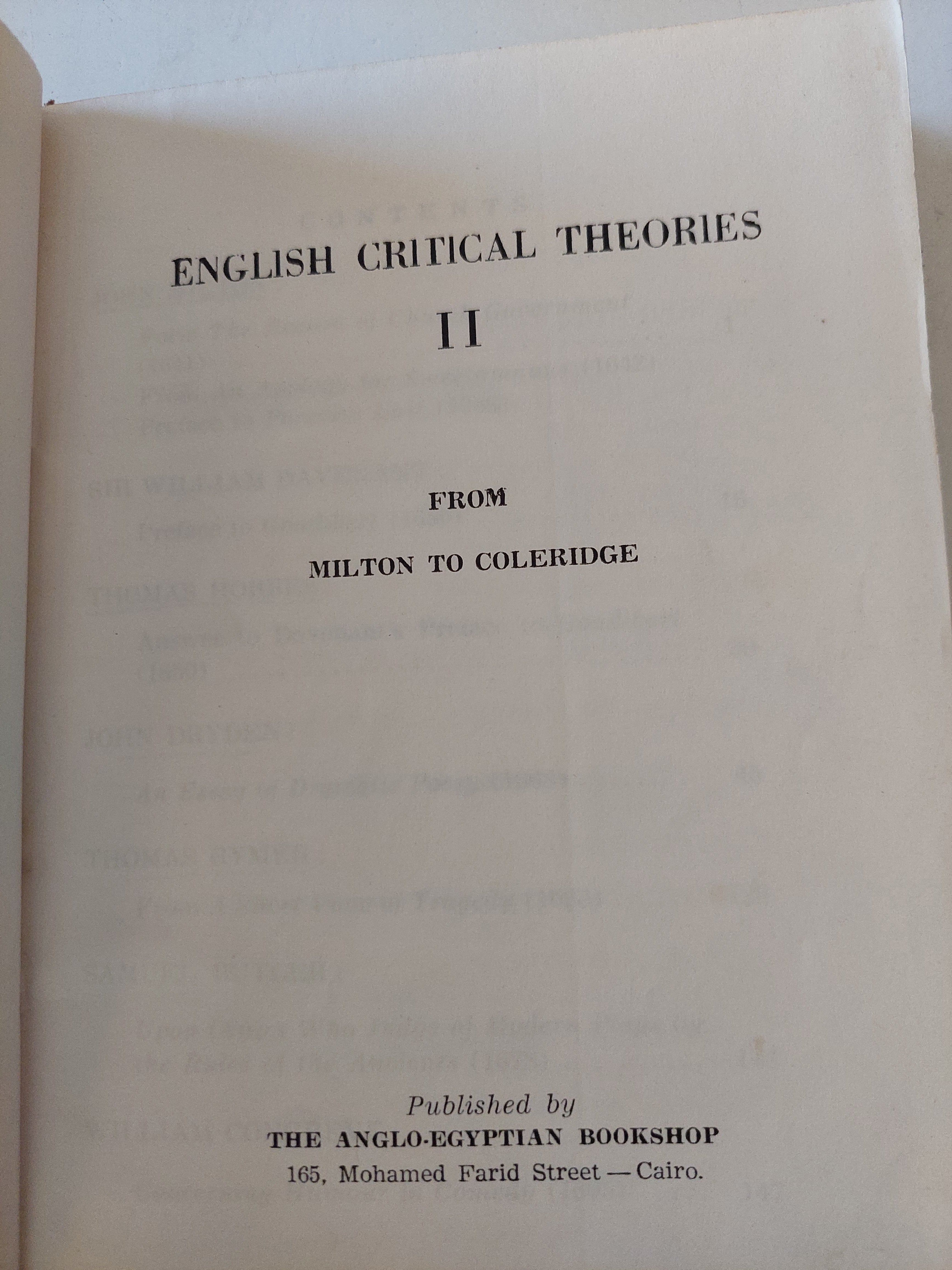 English critical theories  from Vilton to Coledrige
