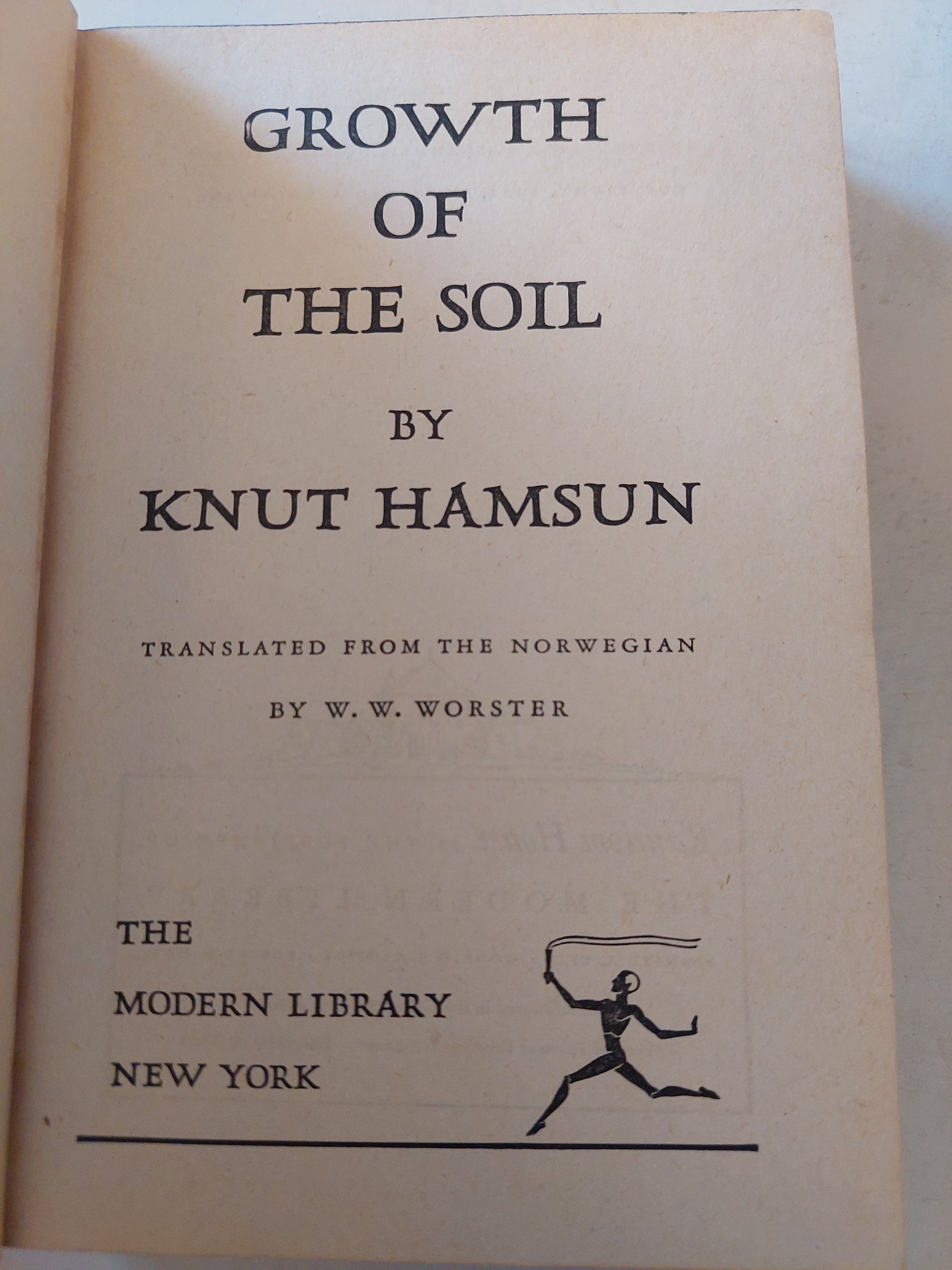 Growth of the soul / Knut Hamsun