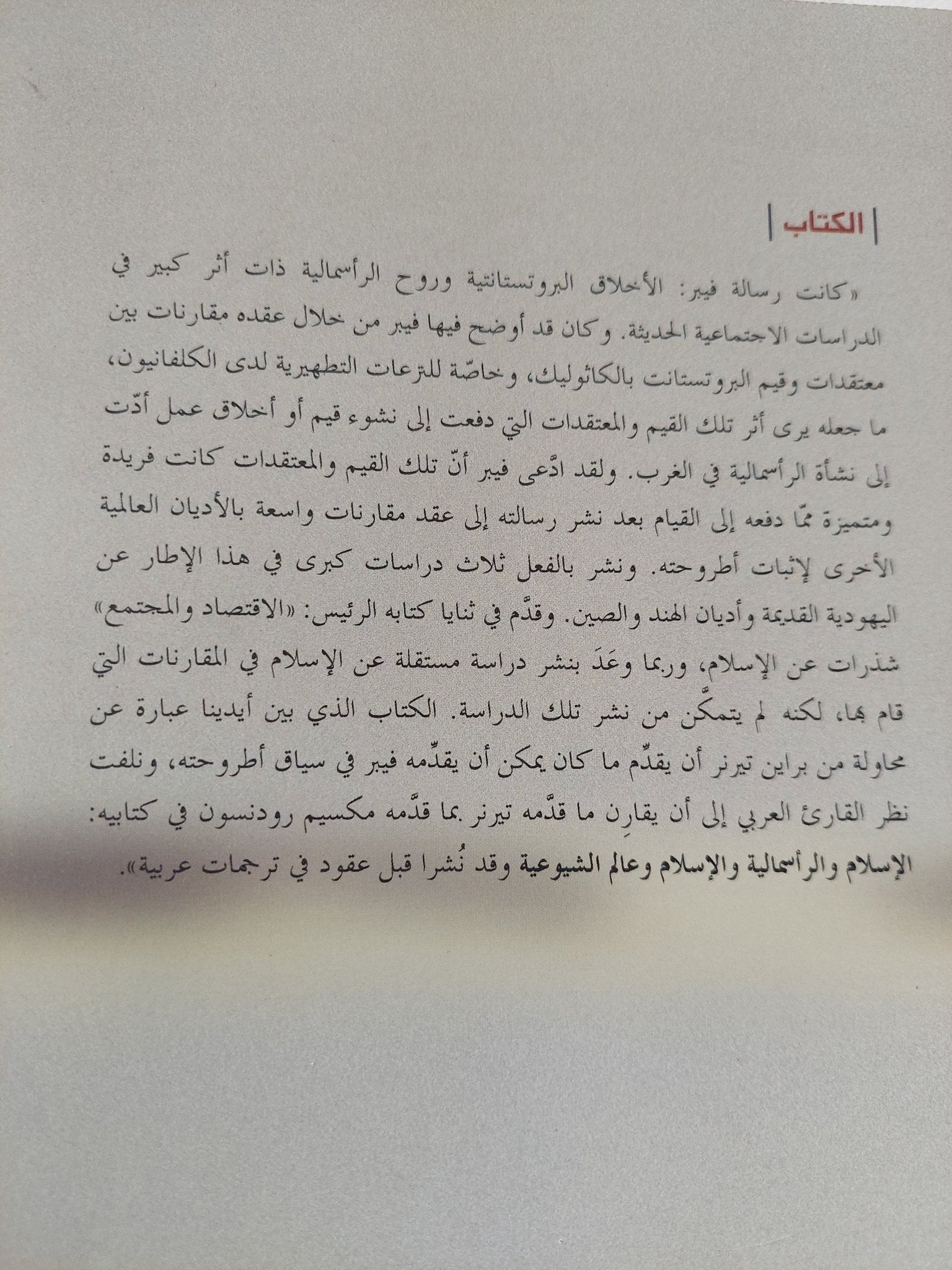 علم الإجتماع والإسلام .. دراسة نقدية لفكر ماكس فيبر / براين تيرنر - متجر كتب مصر - المكتبة الفلسفية