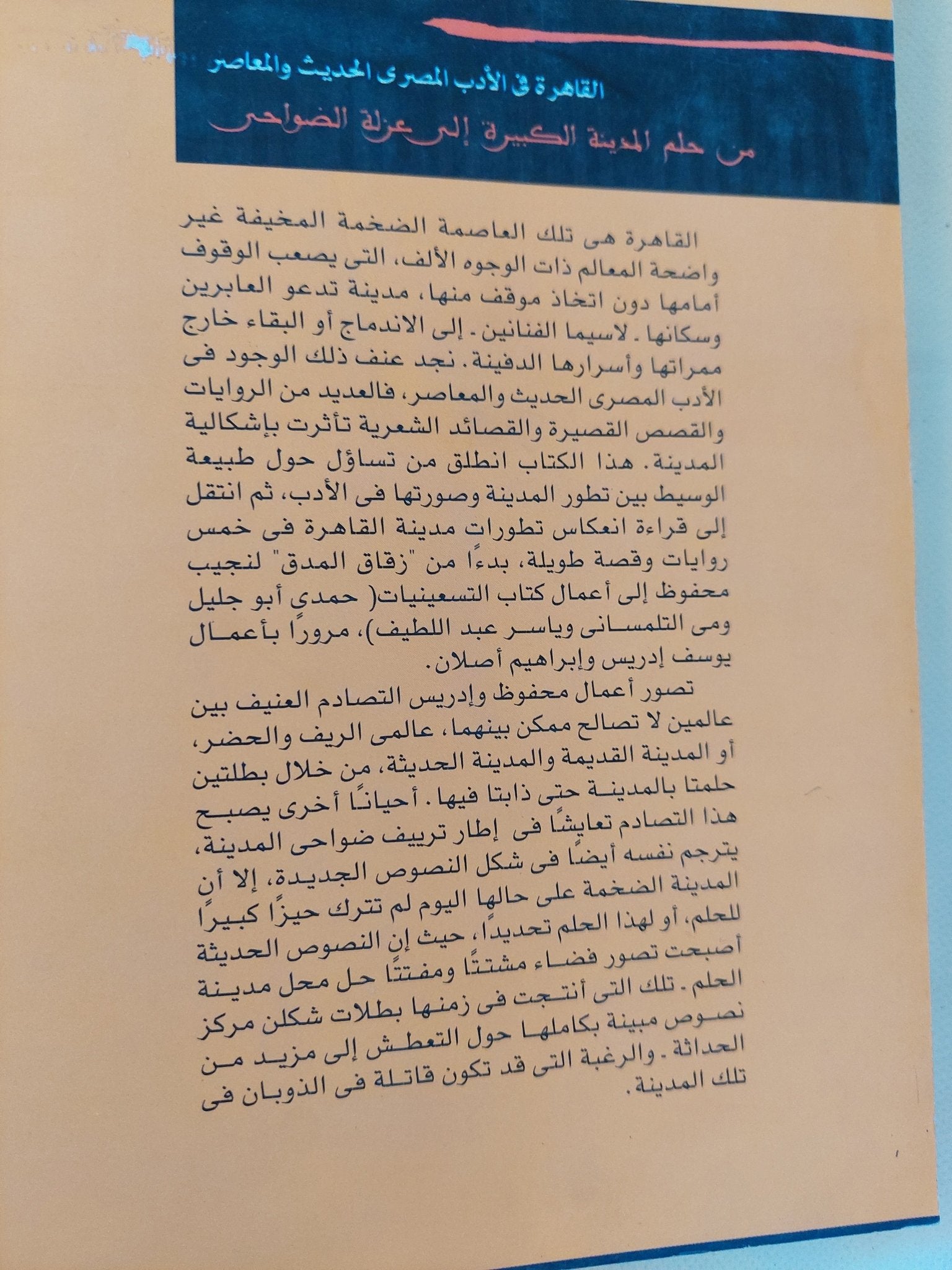 القاهرة في الأدب المصري الحديث والمعاصر: من حلم المدينة الكبيرة إلى عزلة الضواحي / دينا حشمت - متجر كتب مصر - المكتبة الفلسفية