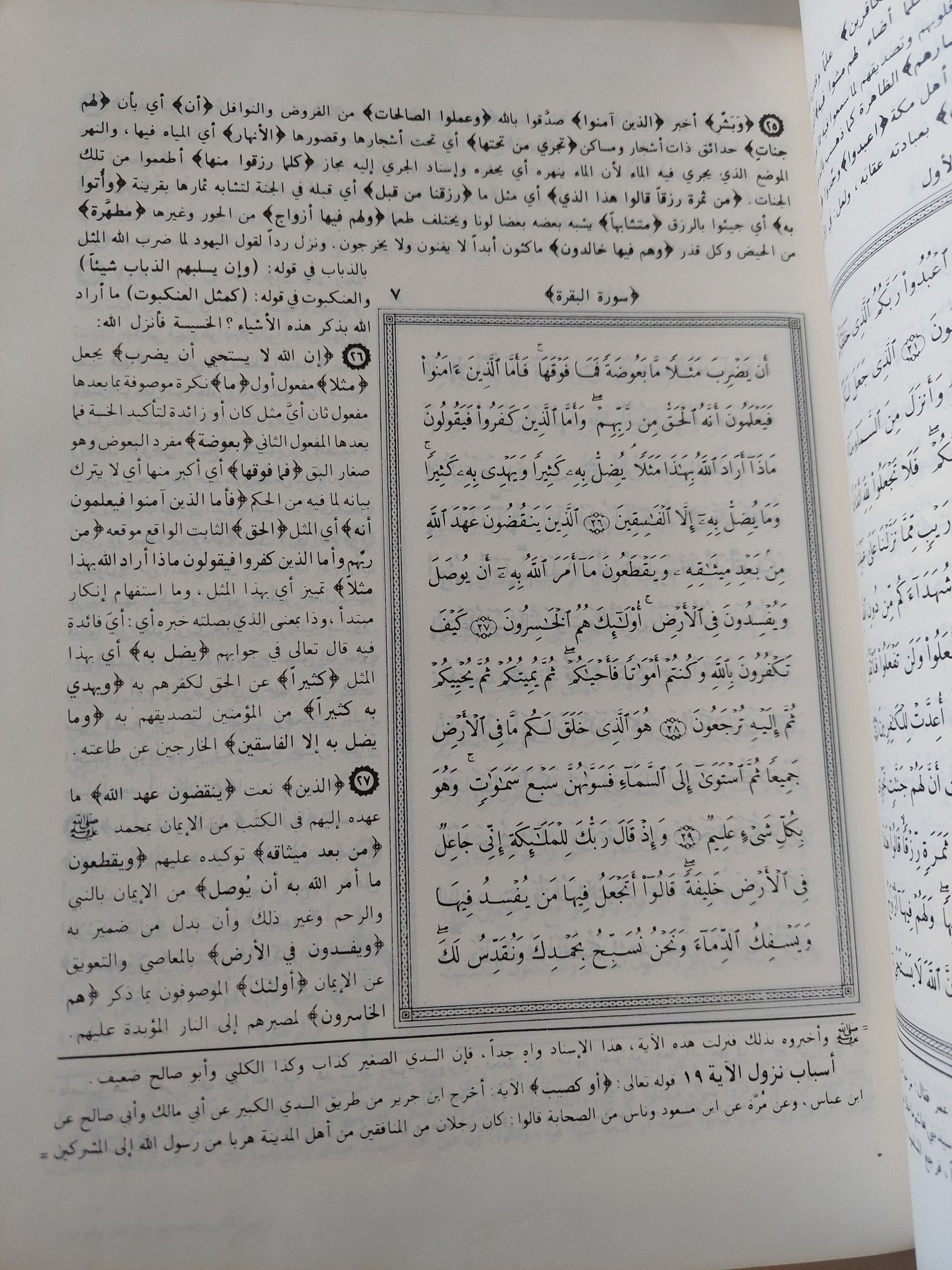 القران الكريم بتفسير الجلالين بهامش المصحف الشريف بالرسم العثمانى - هارد كفر قطع كبير - متجر كتب مصر - متجر كتب مصر