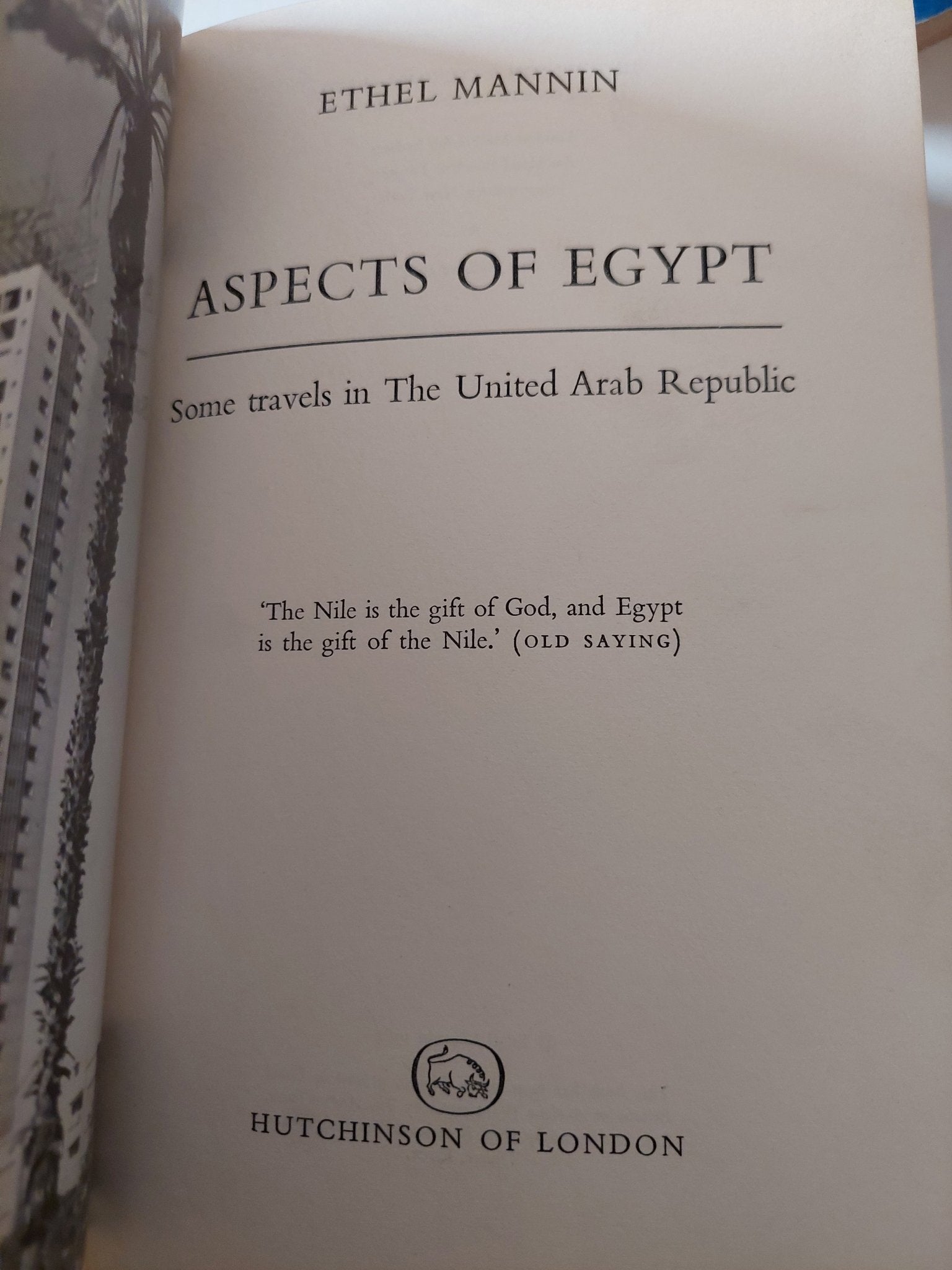 Aspects of Egypt / Ethel Mannin - هارد كفر ملحق بالصور - متجر كتب مصر - متجر كتب مصر