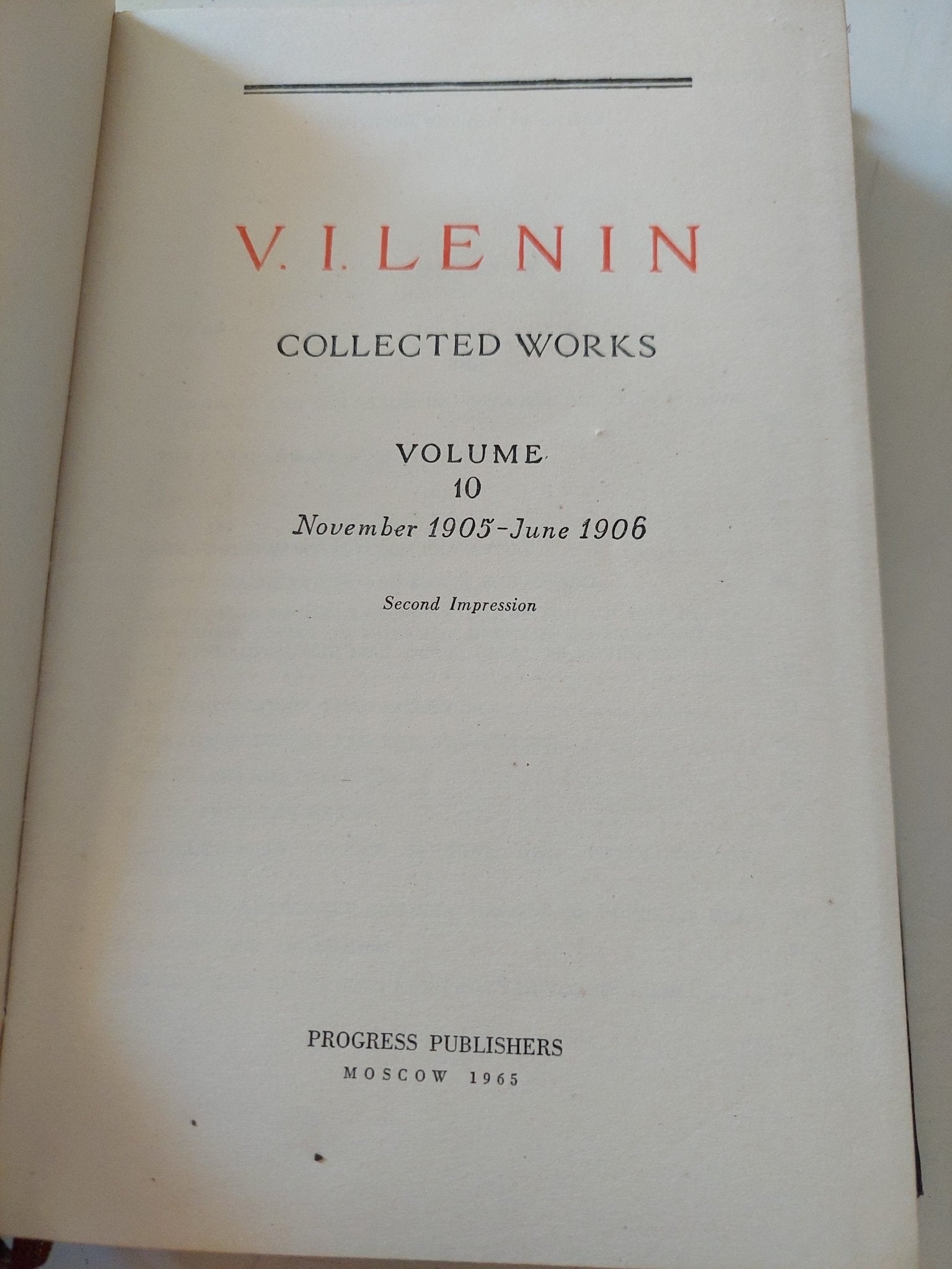 Collected works Vol 10 / Vladimir Lenin - هارد كفر - متجر كتب مصر - متجر كتب مصر